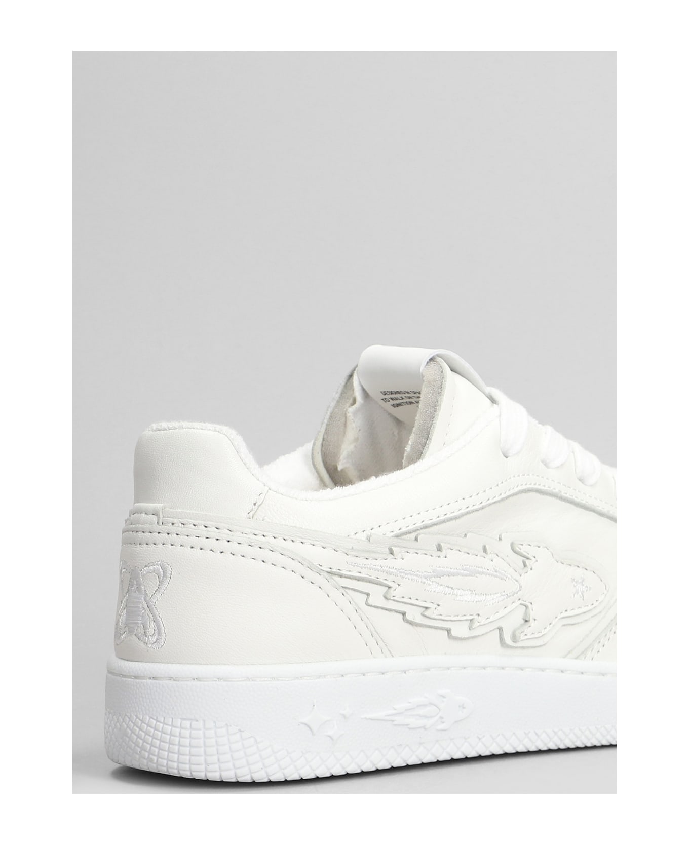 Enterprise Japan Egg Rocket Sneakers In White Leather