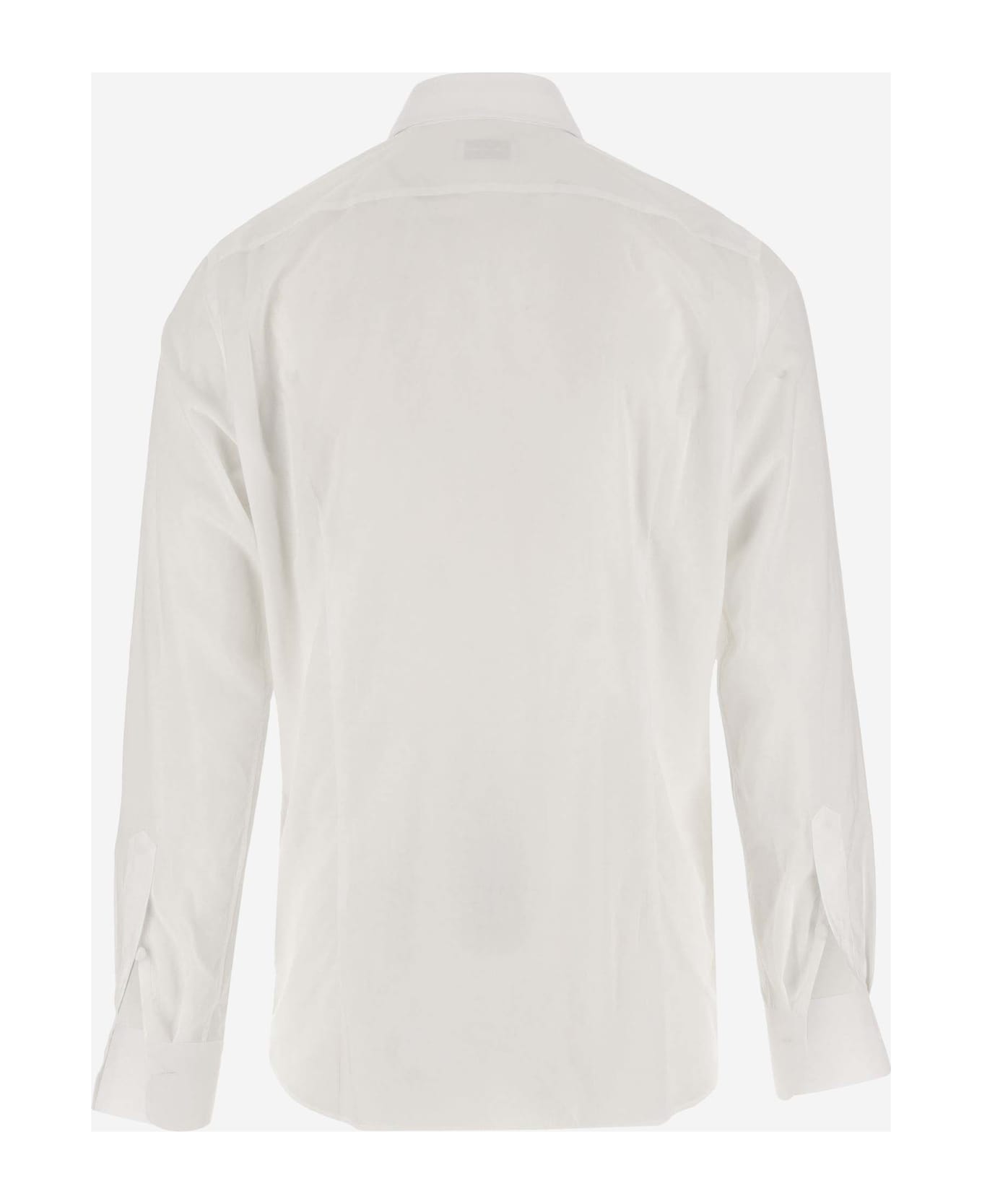 Tagliatore Cotton Poplin Shirt With Ruffles - MULTICOLOR