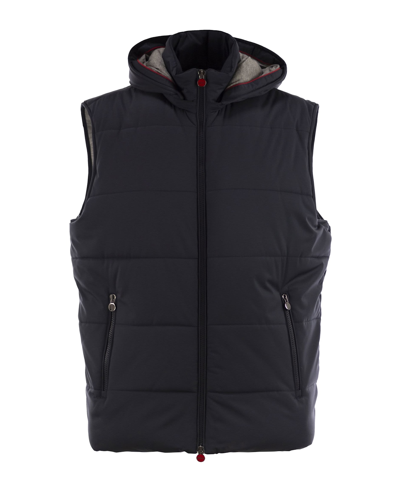 Kiton Hooded Sleeveless Jacket - Navy