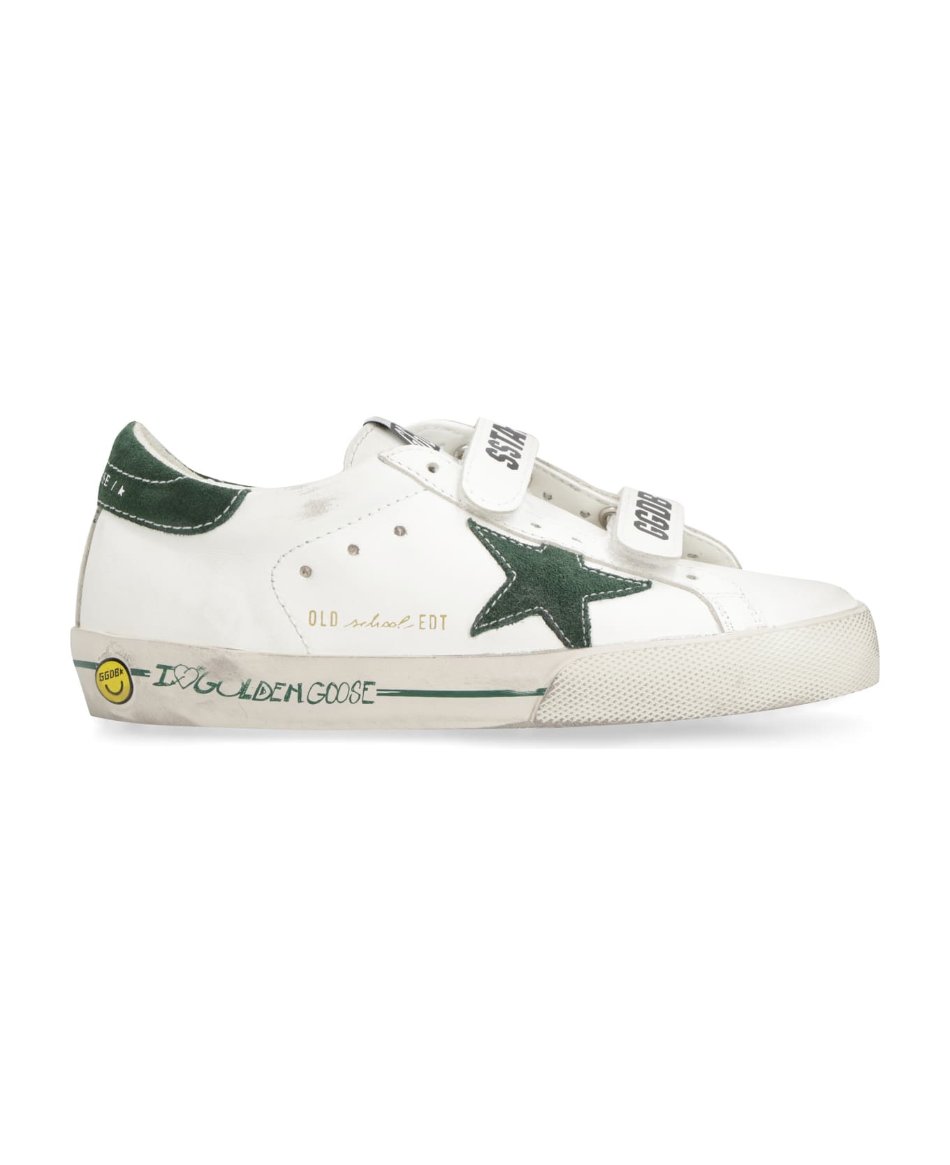 Golden Goose Old School Leather Sneakers - White シューズ