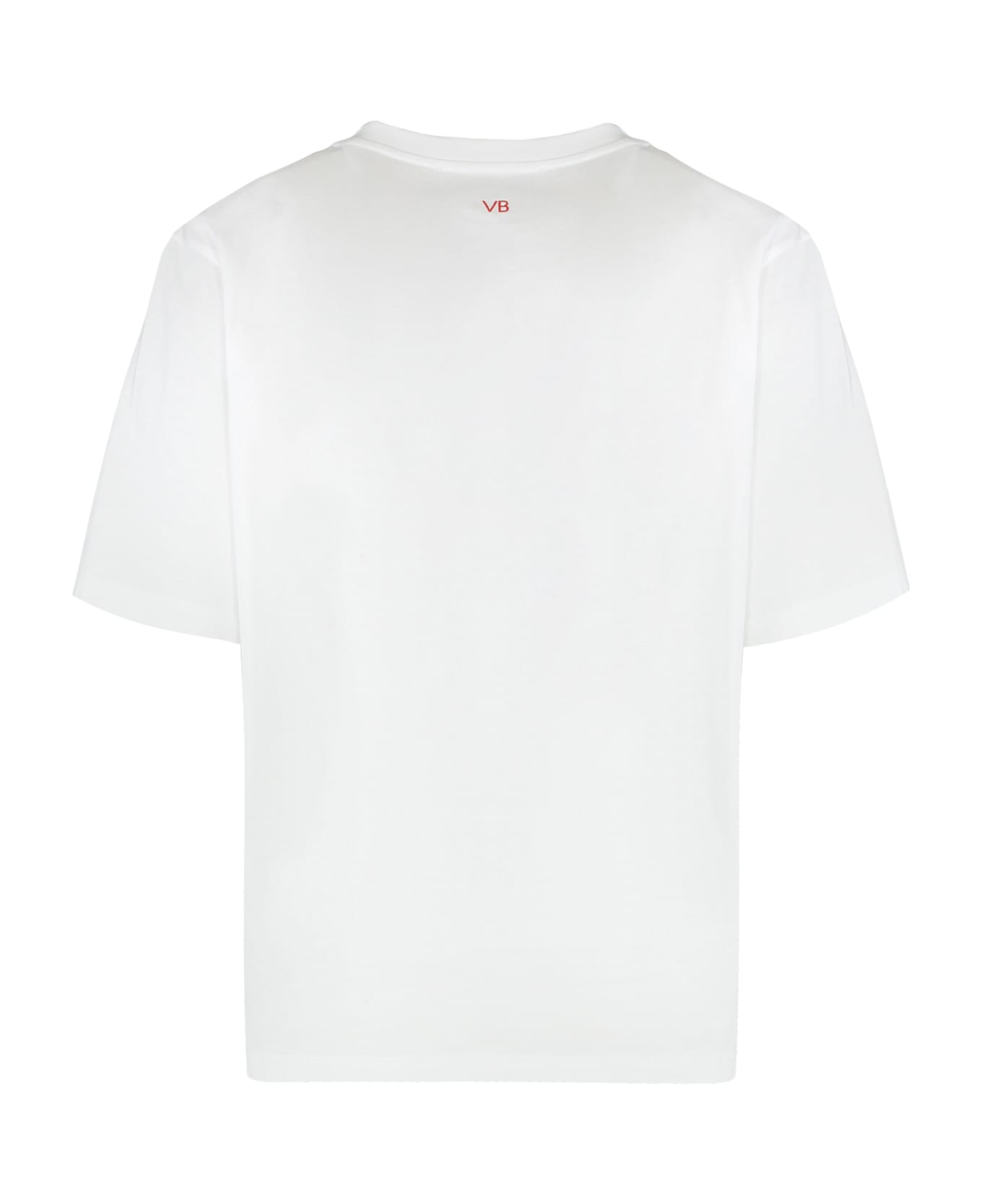 Victoria Beckham T-shirt In Cotton With Print - White