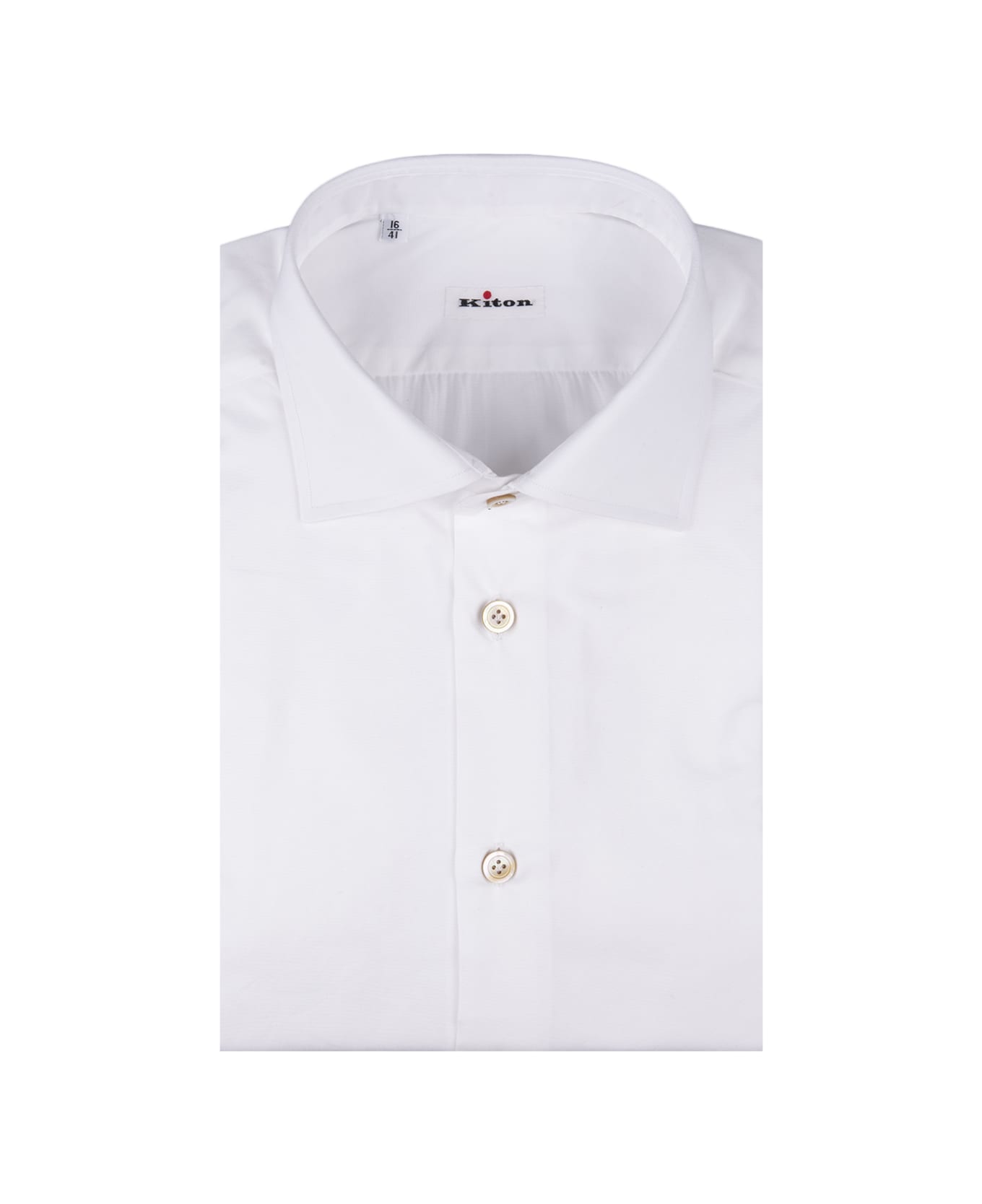 Kiton White Poplin Shirt - White