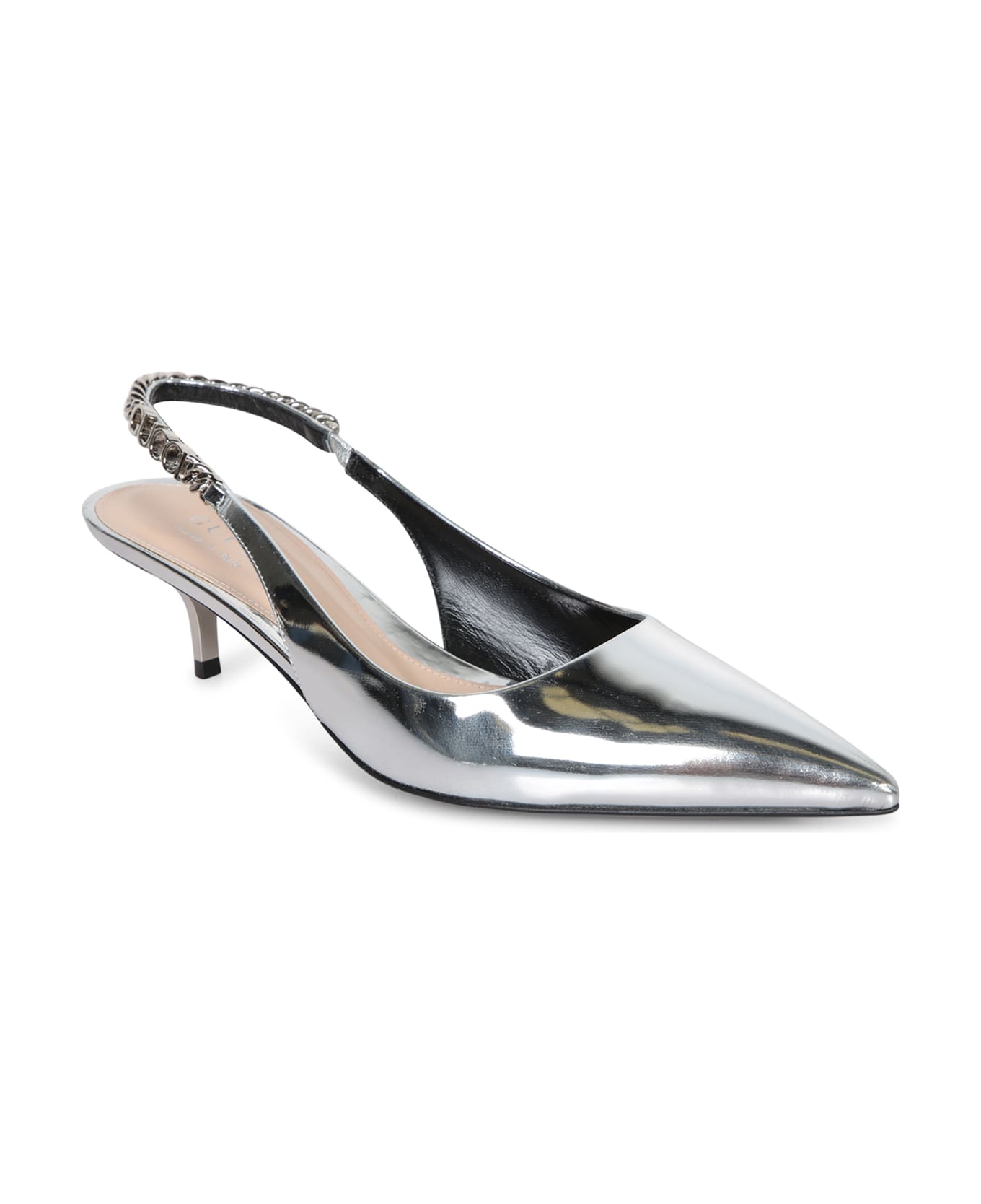 Gucci Silver Slingback Signoria Sandal - Metallic