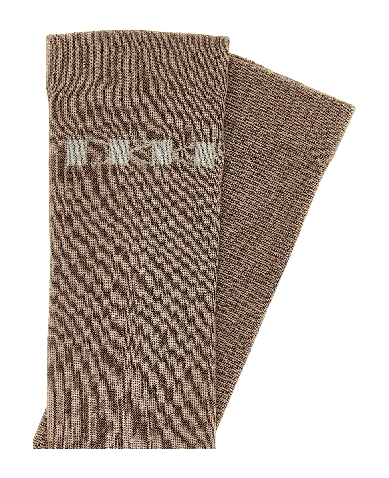 DRKSHDW Jacquard Logo Socks - Beige