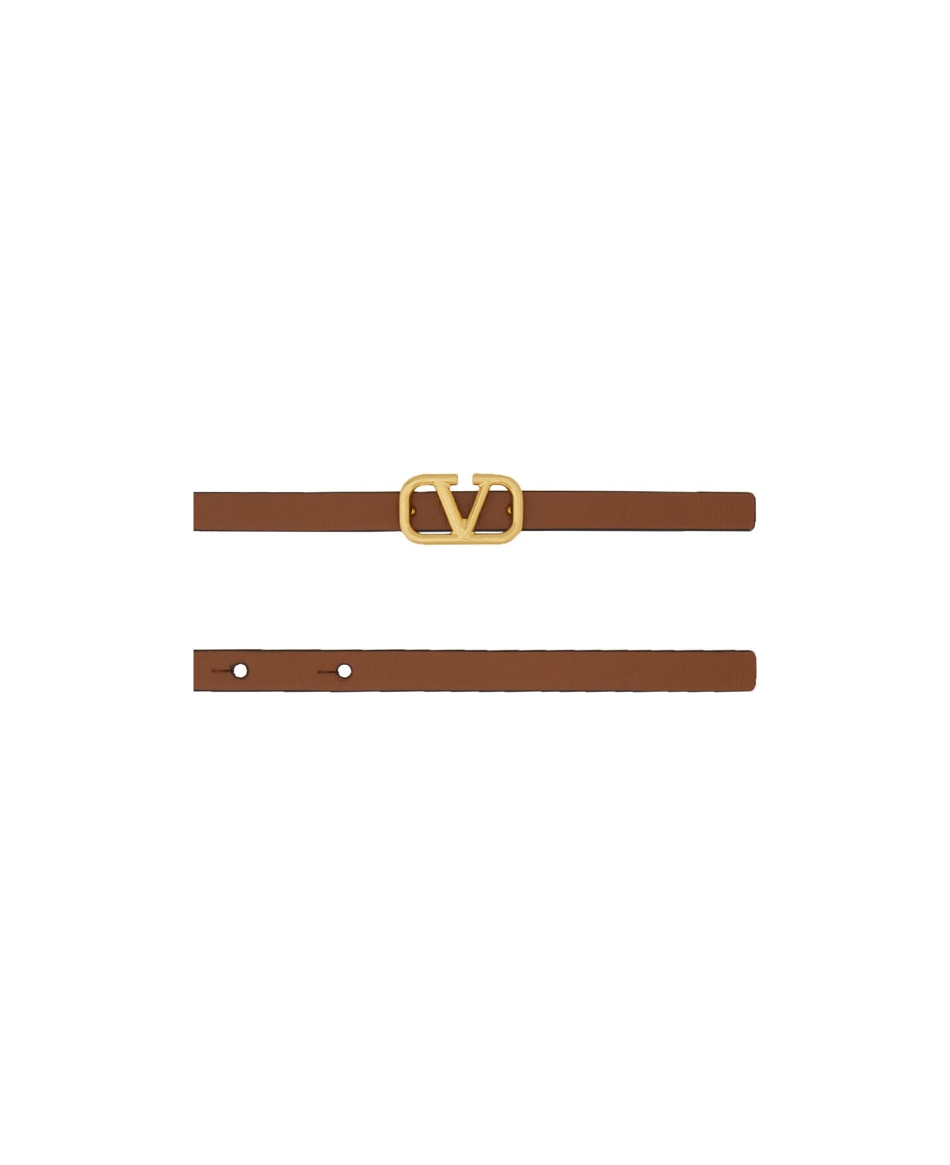 Valentino Garavani Vlogo Signature Reversible Belt - BROWN