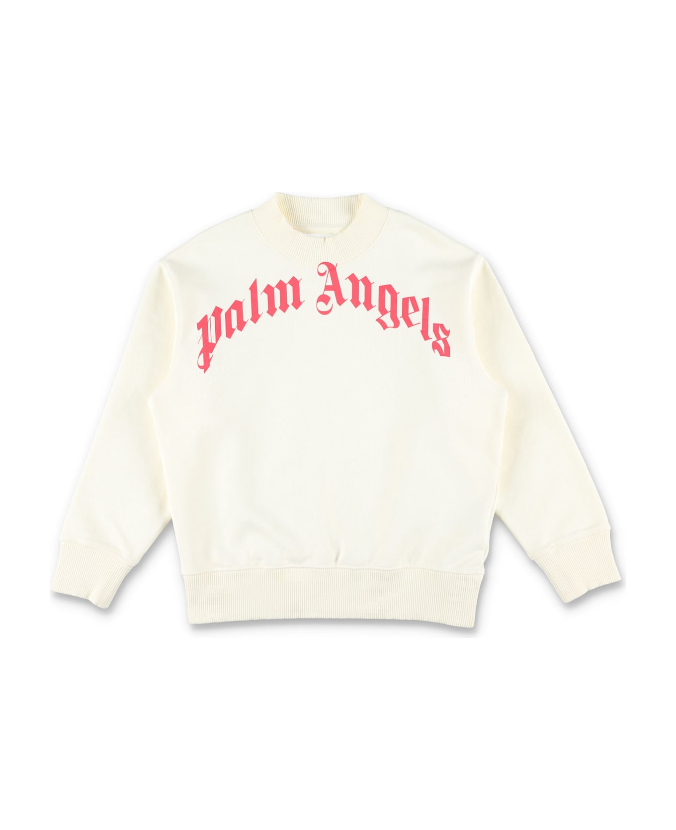 Palm Angels Kid - Classuc Curved Logo Sweatshirt - BUTTER