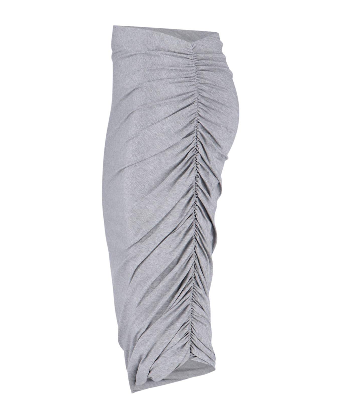 The Attico Asymmetrical Midi Skirt - Gray