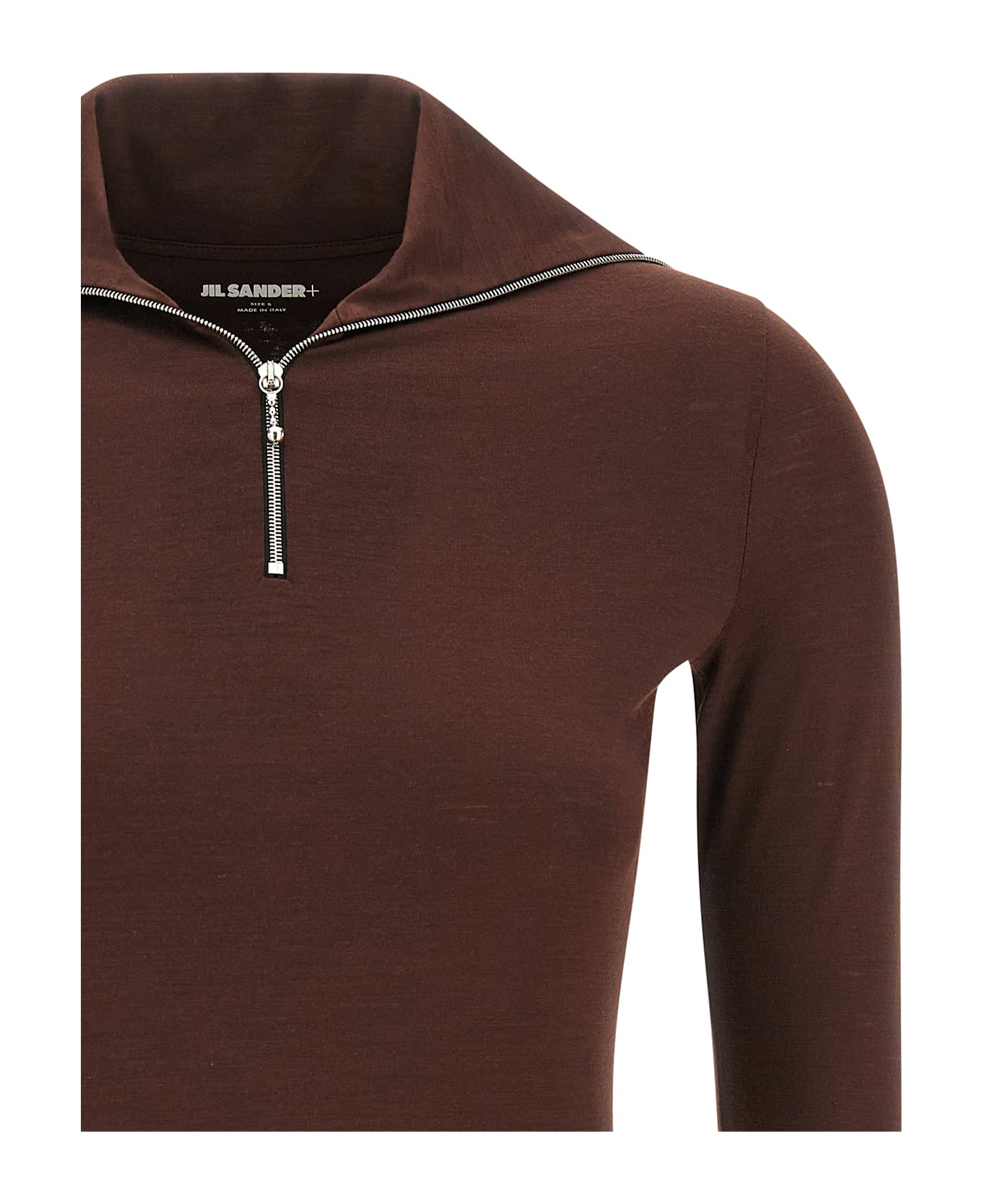 Jil Sander Half-zip T-shirt - Bordeaux