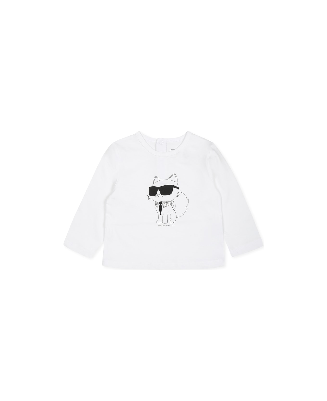 Karl Lagerfeld Kids Pink Suit For Baby Girl With Choupette Print - Pink