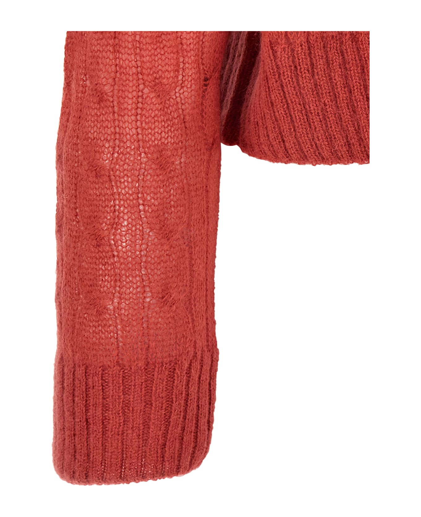 Brunello Cucinelli Braid Knit Cardigan - Red