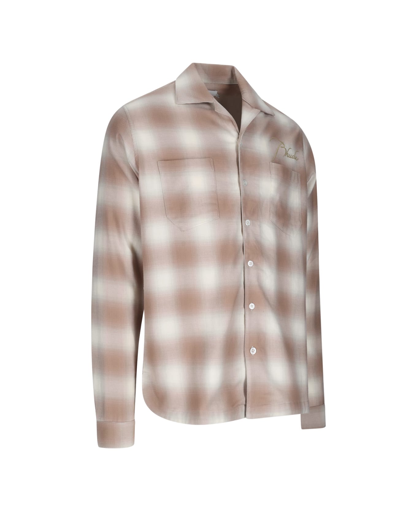 Rhude Checked Shirt - Brown