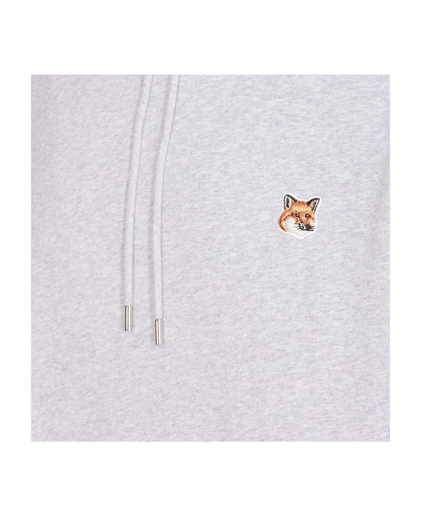 Maison Kitsuné Fox Head Patch Hoodie - Grey