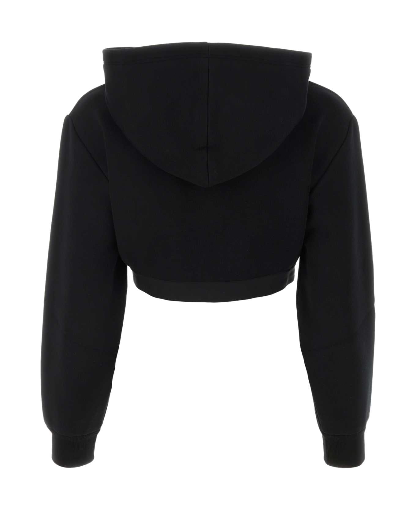 Prada Black Stretch Cotton Blend Sweater - NERO