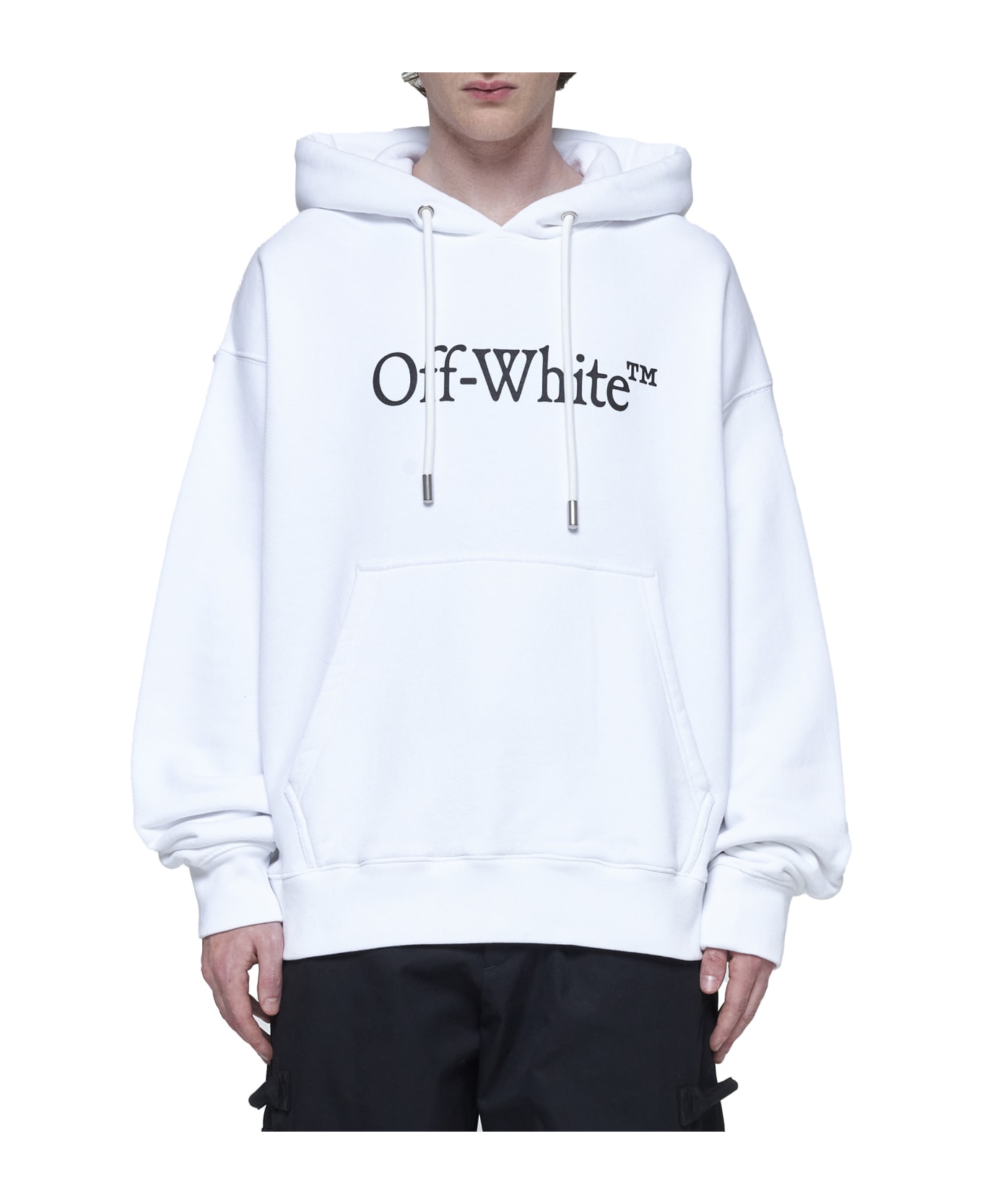 Off-White Big Bookish Skate Hoodie - White Black ニットウェア