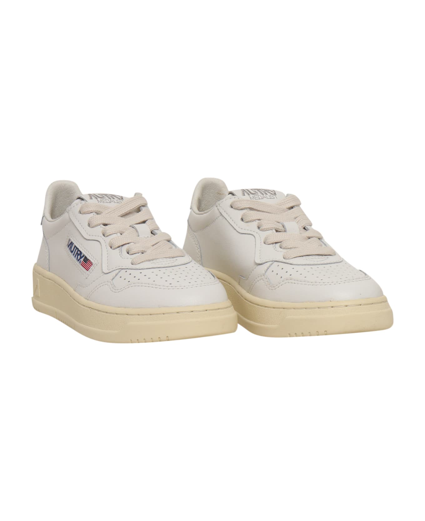 Autry Medalist Kids Low Kid Leat/four Wht/wht - WHITE