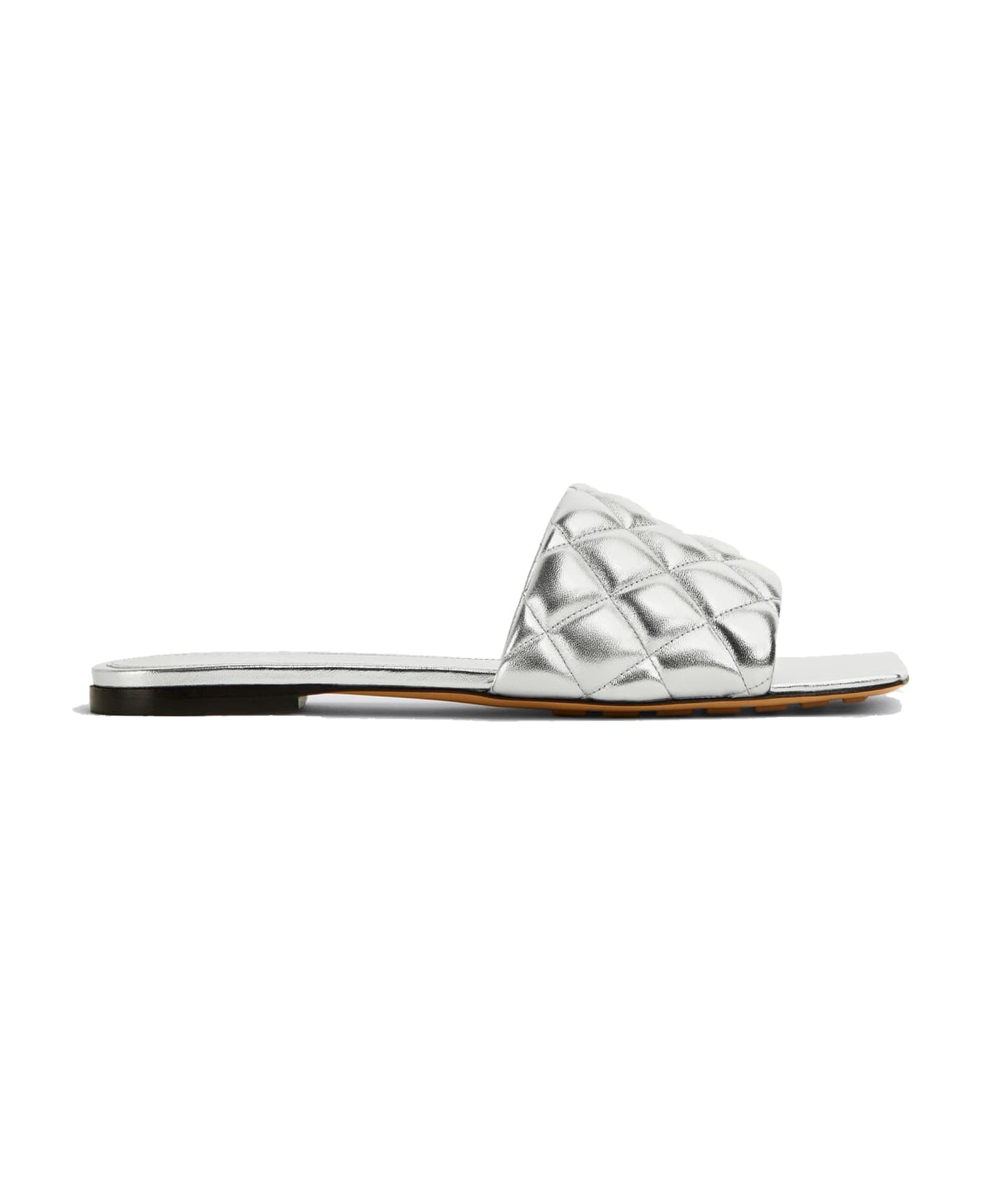 Bottega Veneta Padded Sandals - Silver