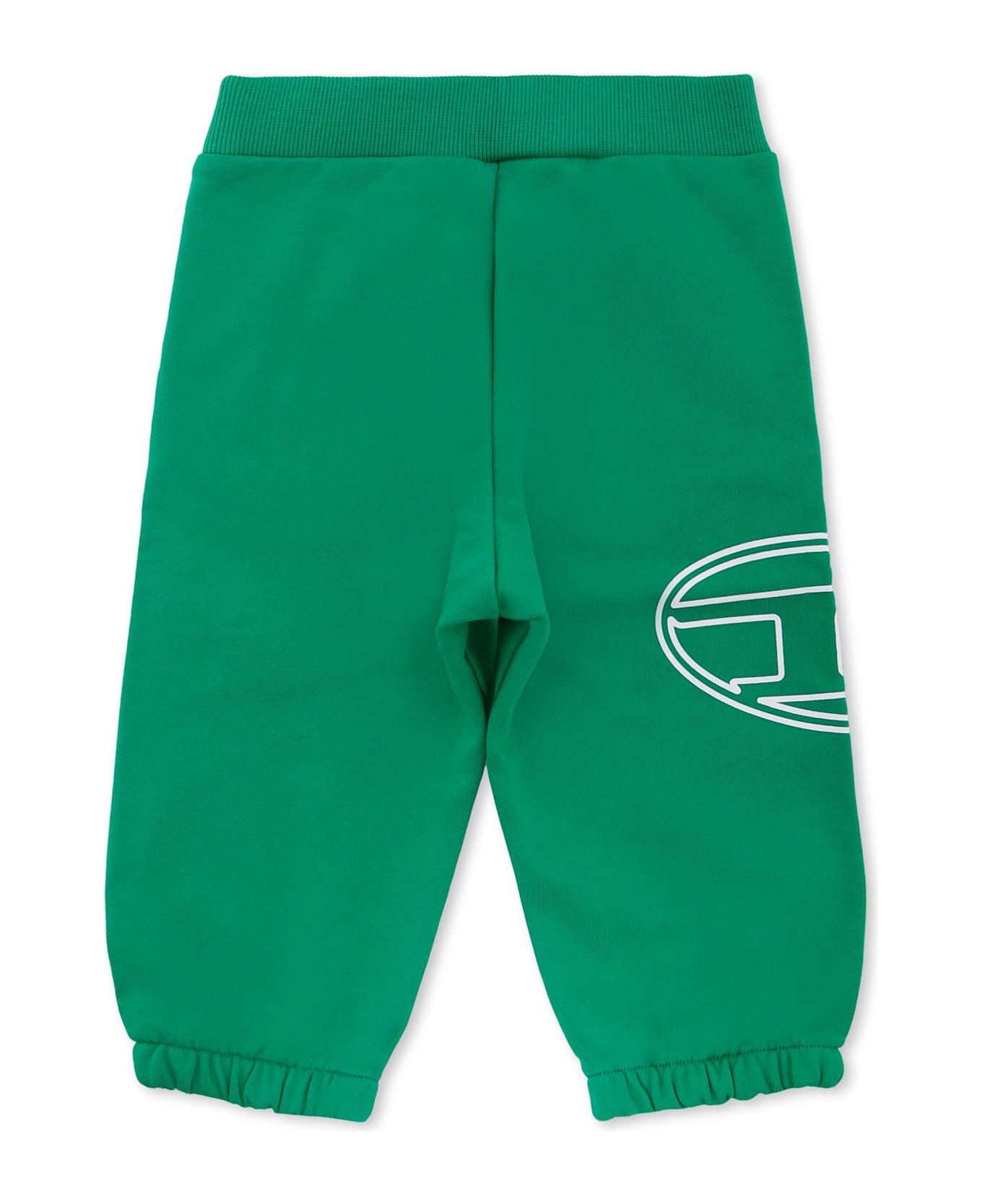 Diesel Green Trousers For Baby Boy With Logo - Green