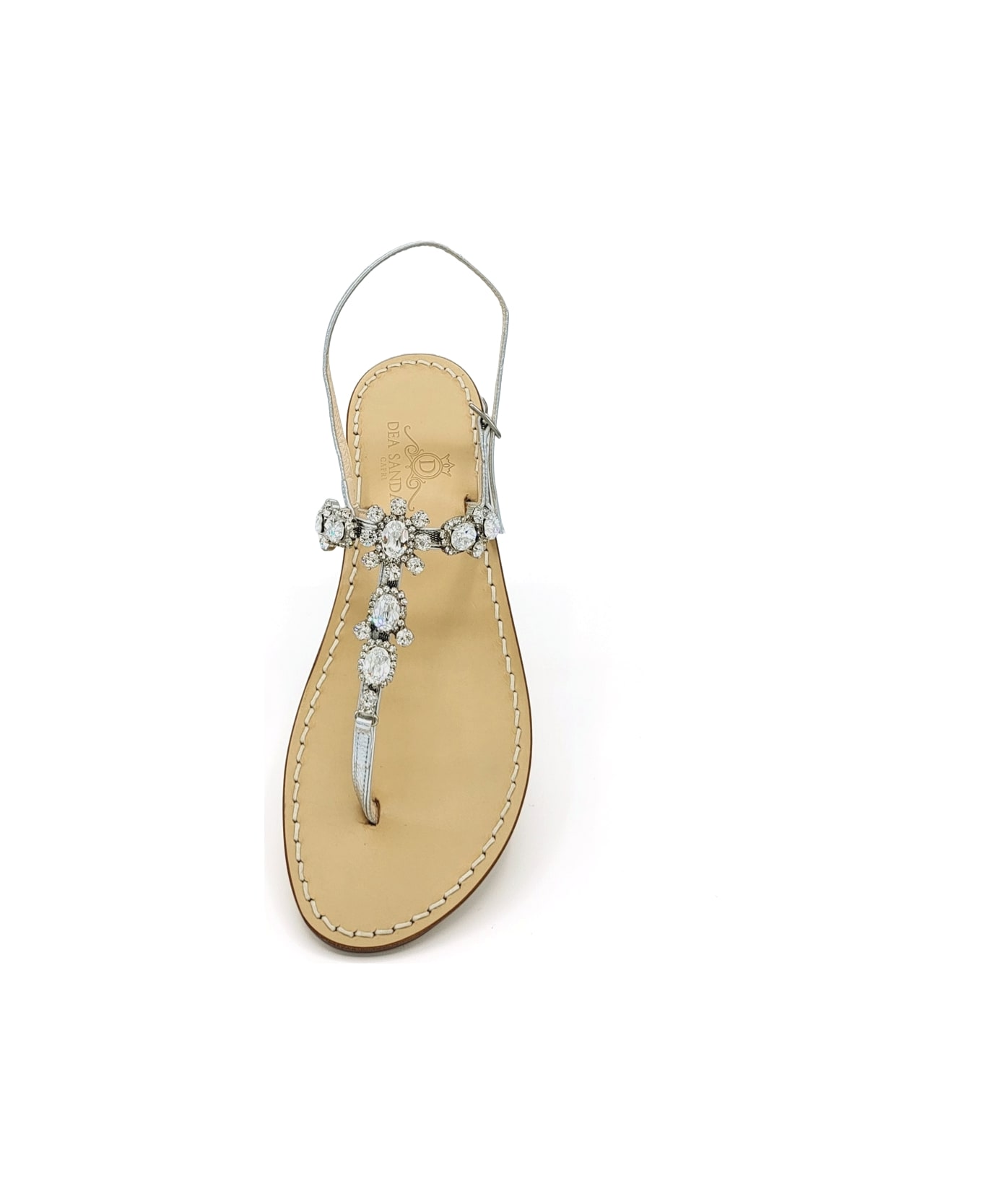 Dea Sandals Via Krupp Silver Jewel Sandals - silver laminated, crystal