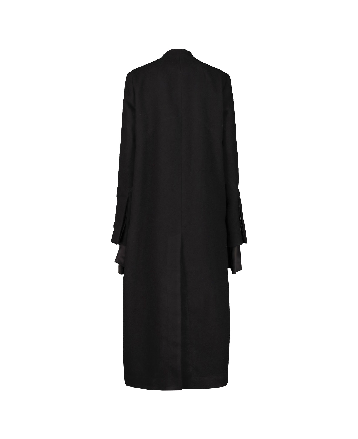 Rick Owens Museum Wool Coat - Black