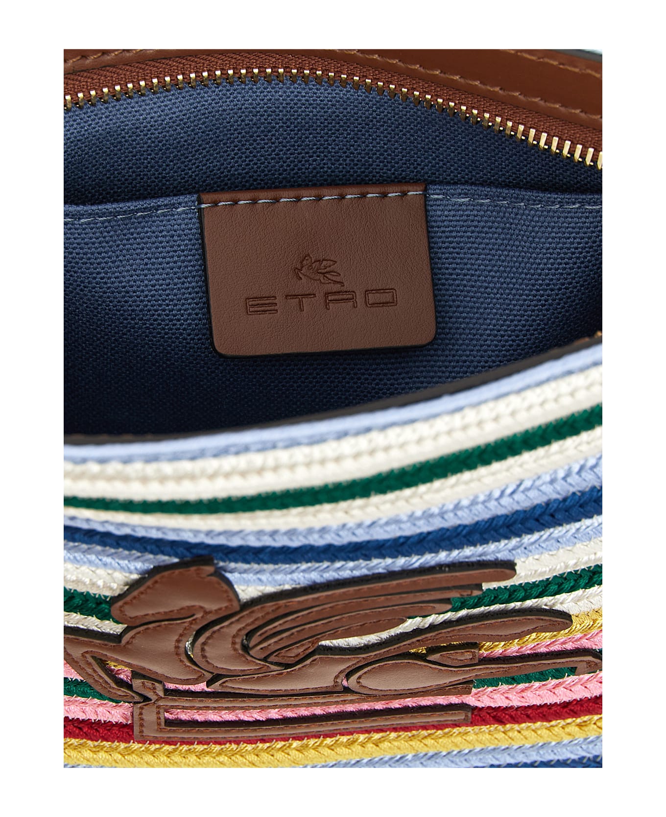 Etro Striped Viscose Pouch - Multicolor