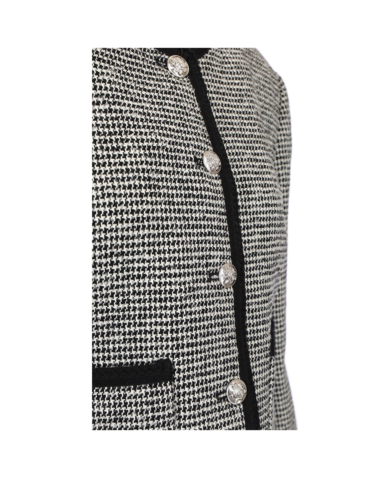 Dunst Boucle Tweed Jacket - BLACK/WHITE
