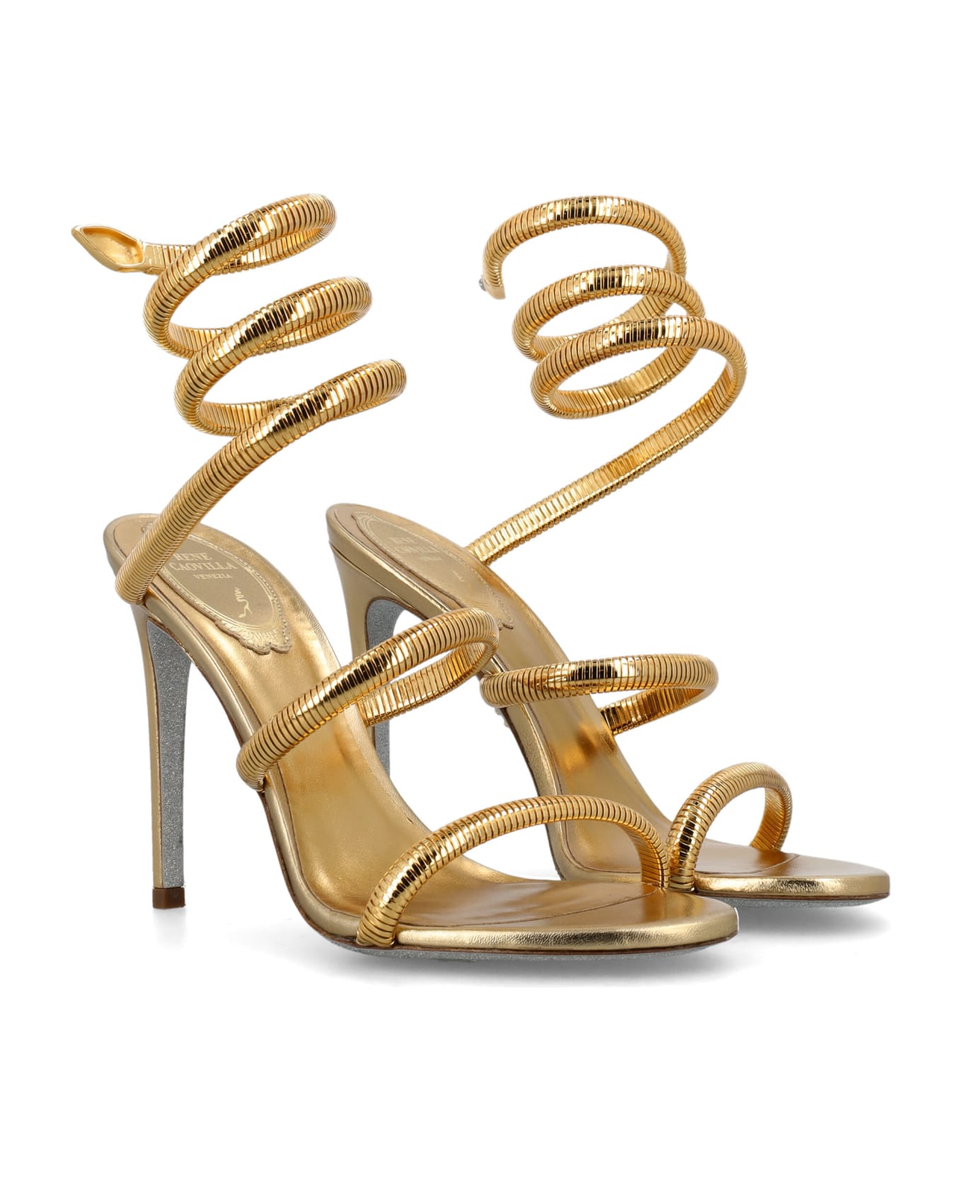 René Caovilla Juniper Gold Metal Snake Sandal | italist, ALWAYS LIKE A SALE