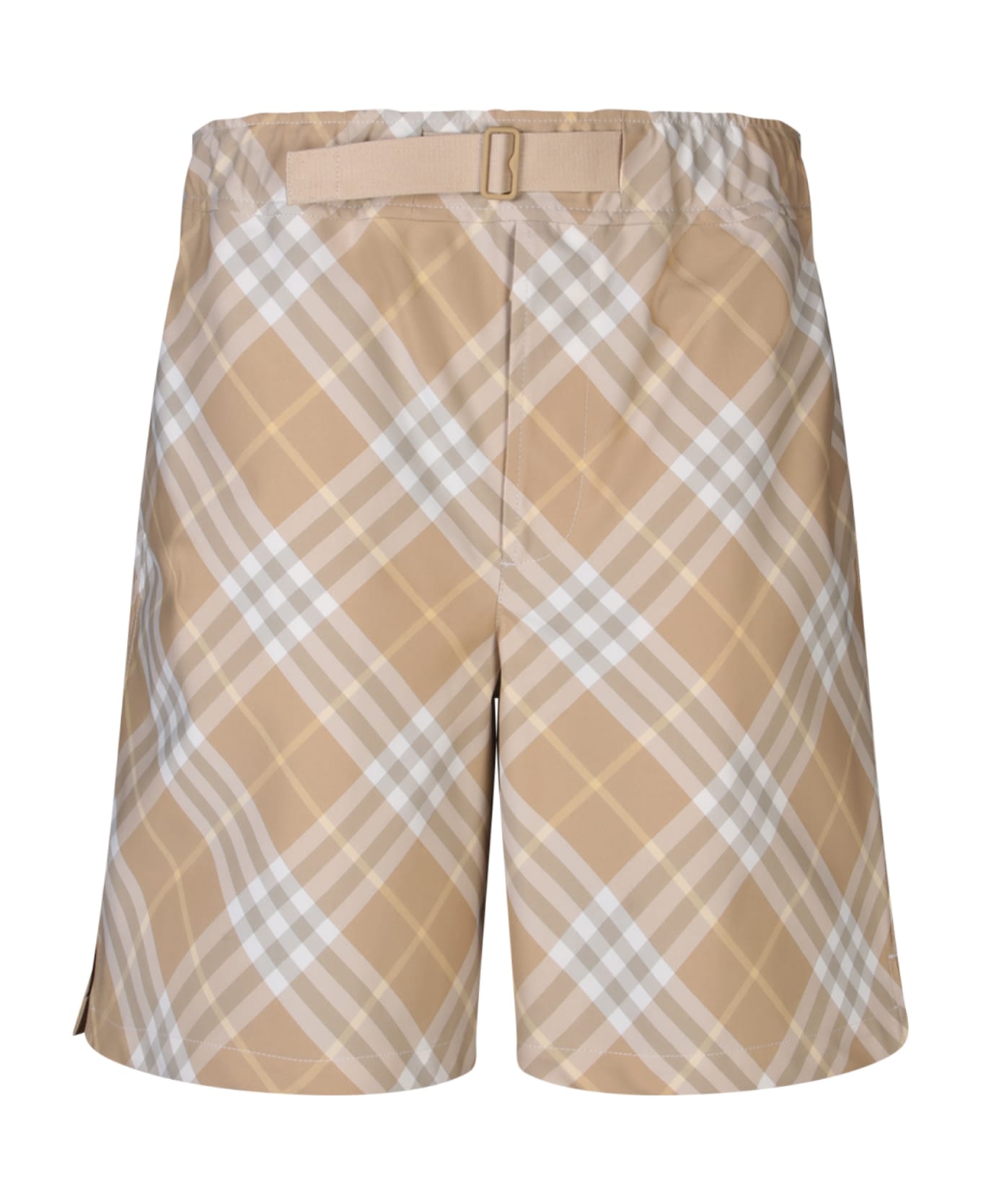 Burberry Beige Check Shorts - Beige