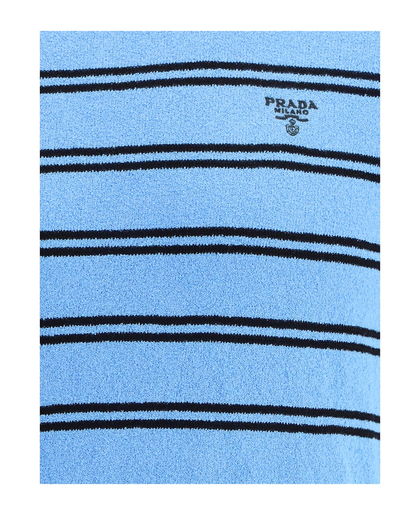 Prada Striped T-shirt - Nero+azzurro