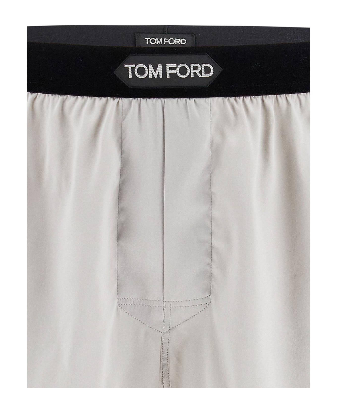 Tom Ford Silk Boxer Shorts - LIGHT GREY (Grey)