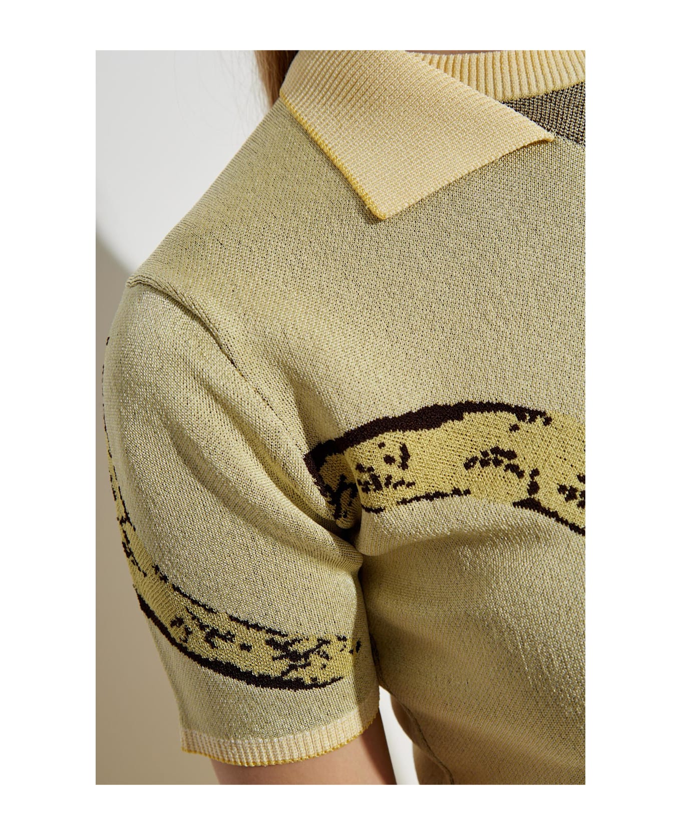 Jacquemus Le Polo Marino - BANANA JACQUARD YELLOW