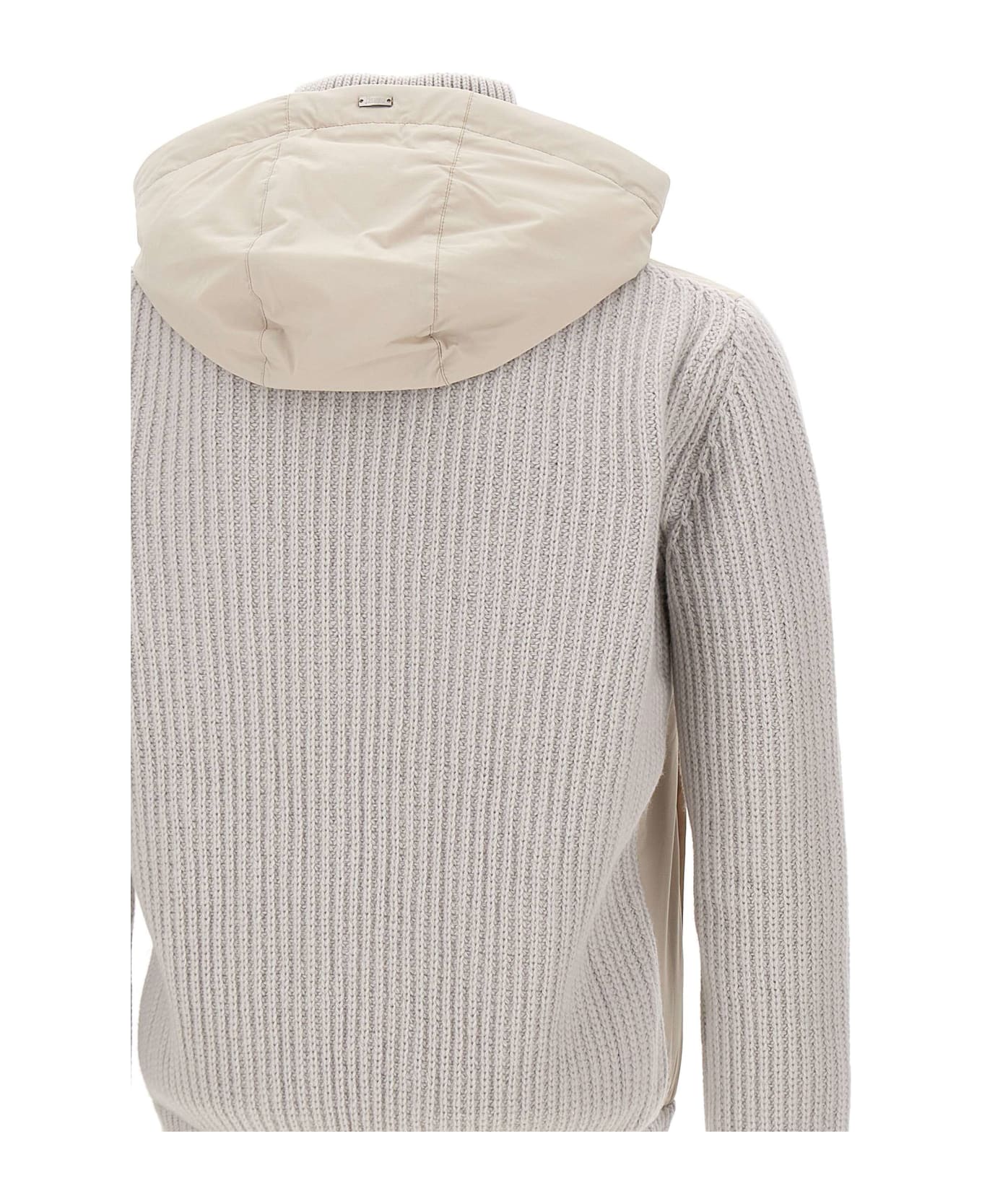 Herno Resort Hooded Knitted Jacket - BEIGE カーディガン