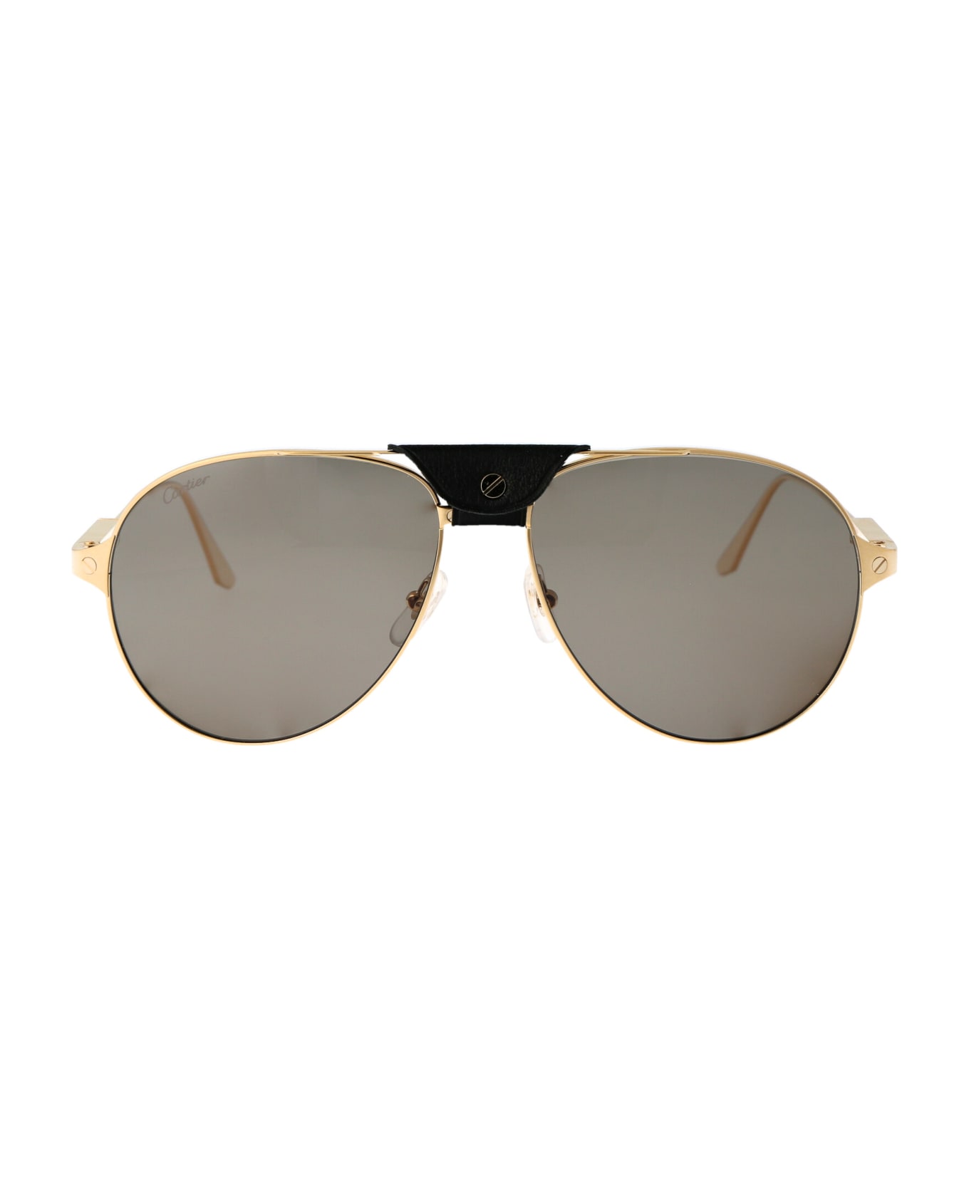 Cartier Eyewear Ct0387s Sunglasses - 001 GOLD GOLD GREY