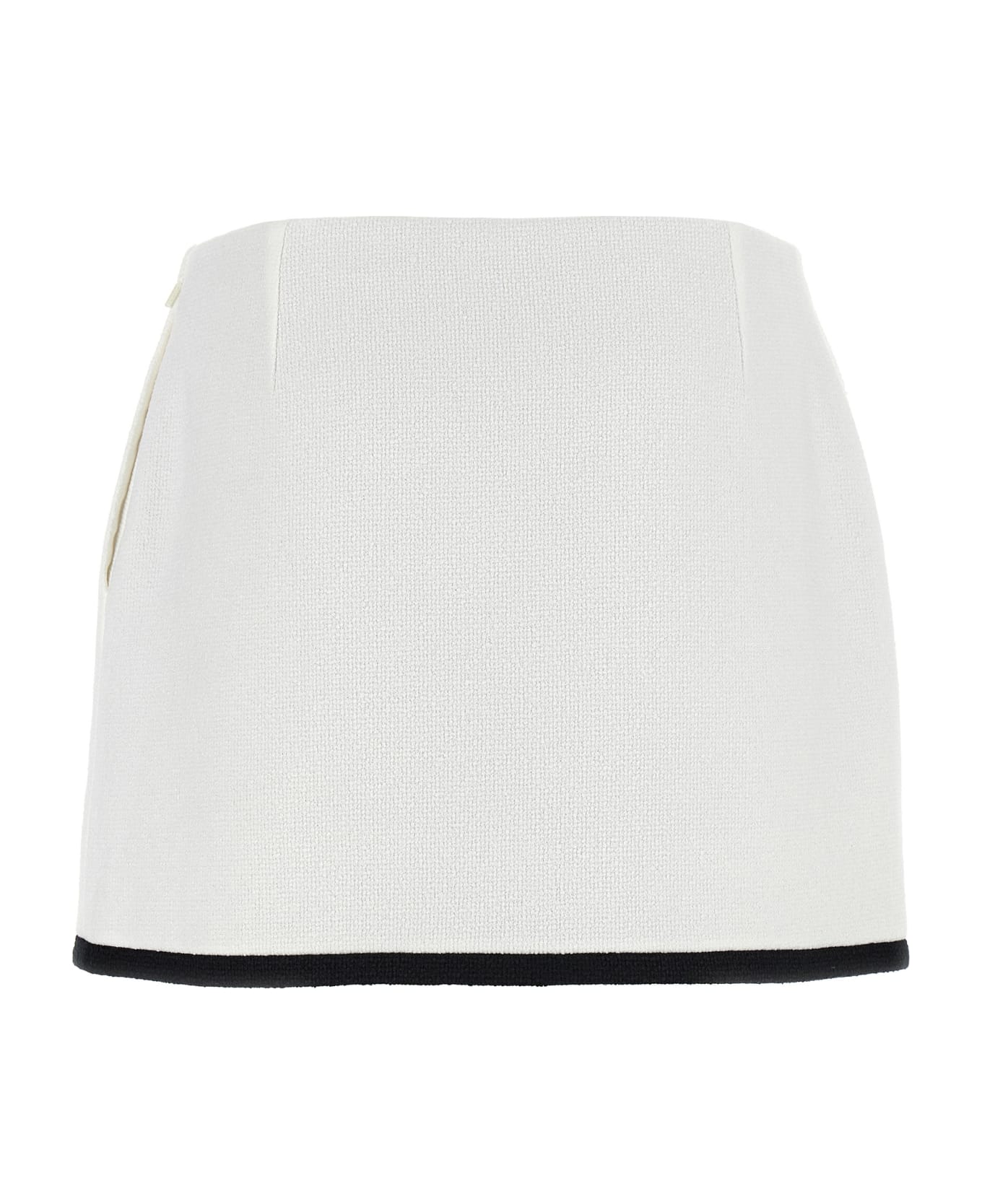 Gucci Tweed Skirt - White/Black