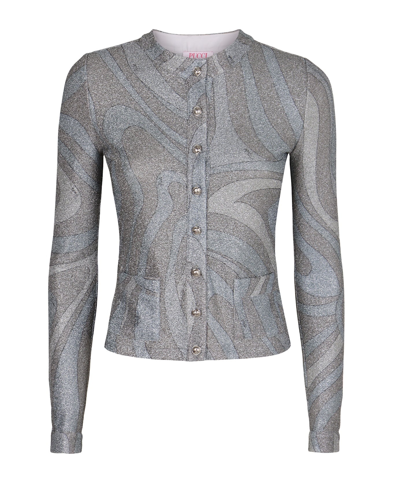 Pucci Cardigan In Jersey Lamé - Multicolor