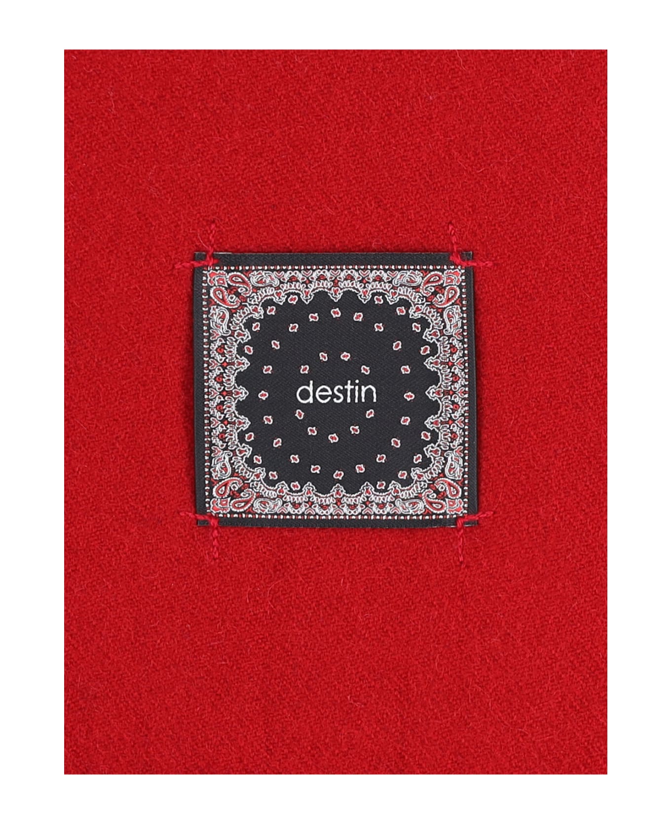 Destin Fringed Scarf - Red スカーフ