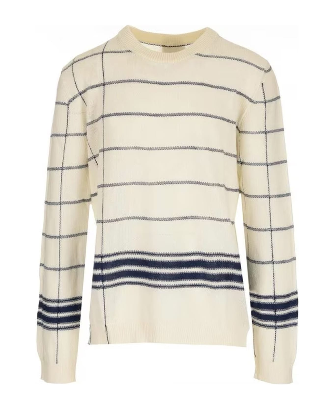 Maison Margiela Striped Sweater - White ニットウェア
