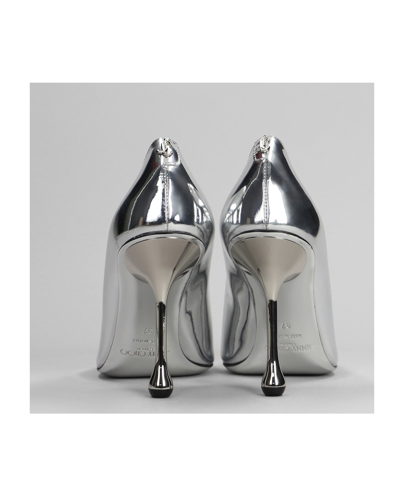 Jimmy Choo Ixia 95 Pumps In Silver Leather - silver