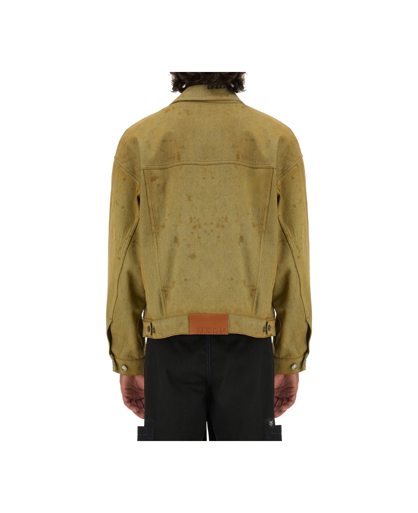 MSGM Denim Jacket Dyed In Tea - DENIM