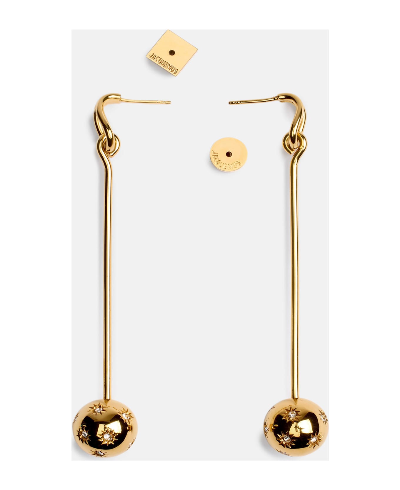 Jacquemus Les Boucles Nodo W/crystals Earrings - Golden