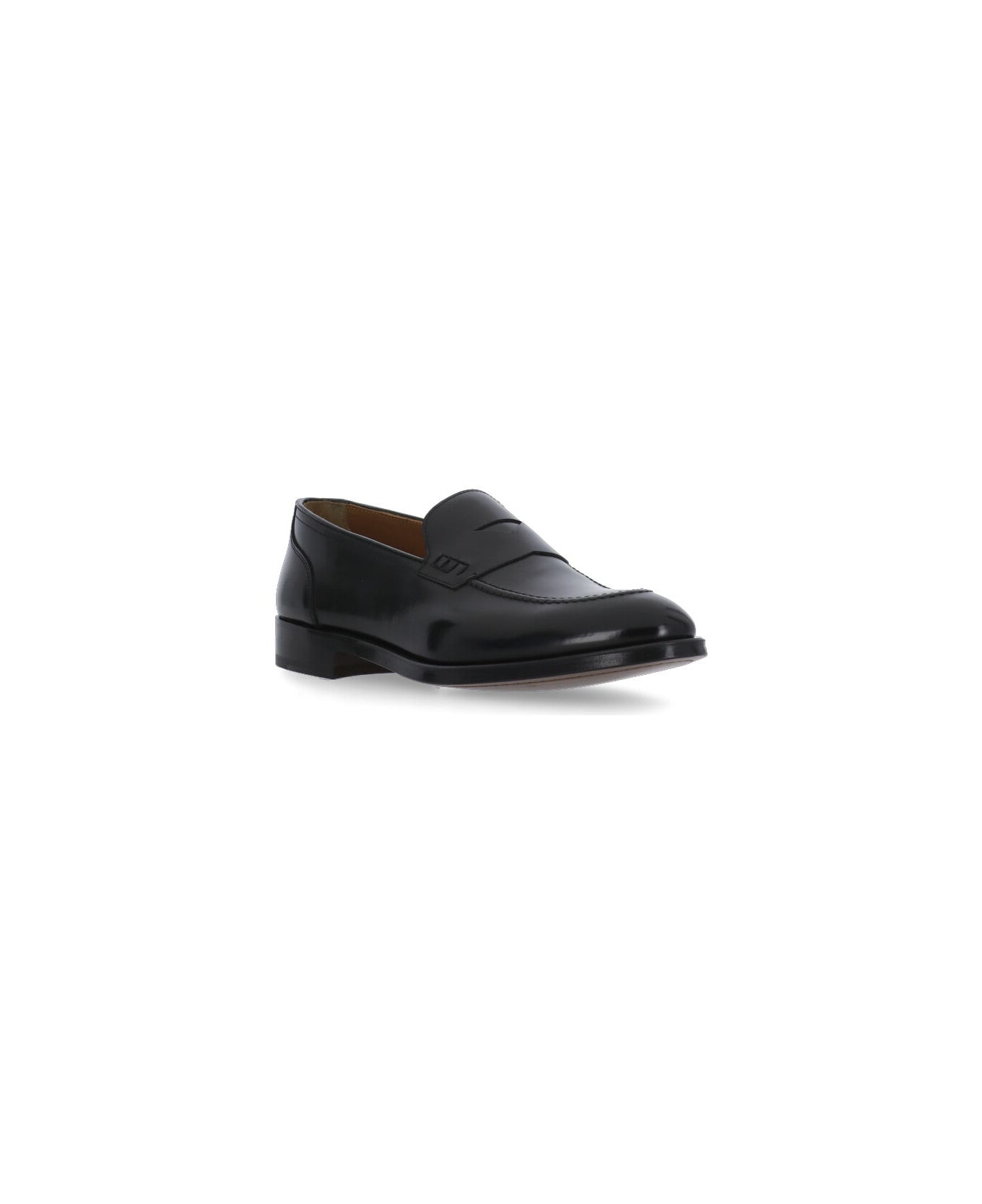 Doucal's Leather Loafers - Black ローファー＆デッキシューズ