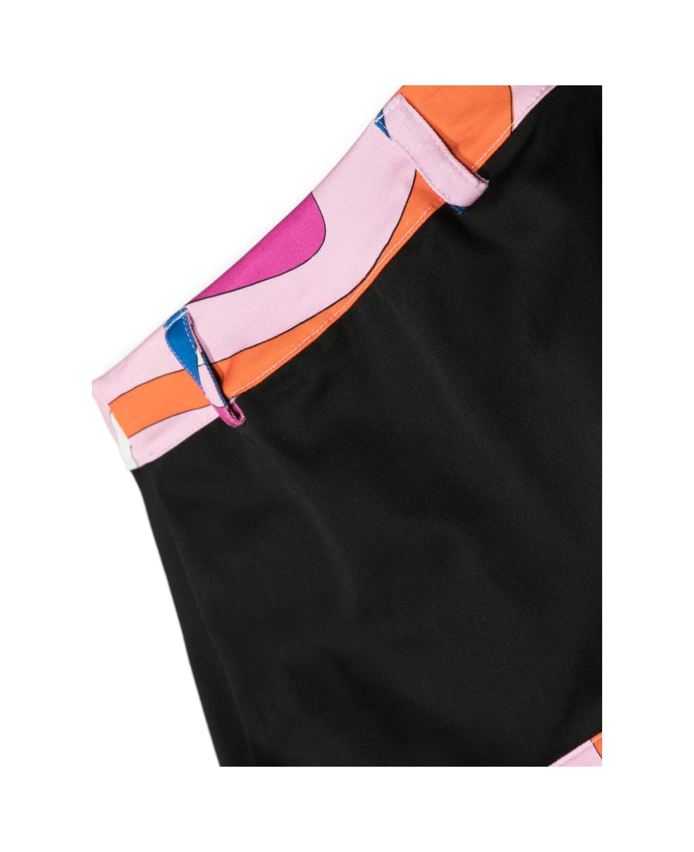 Pucci Black Wrap Mini Skirt With Iride Border - Black