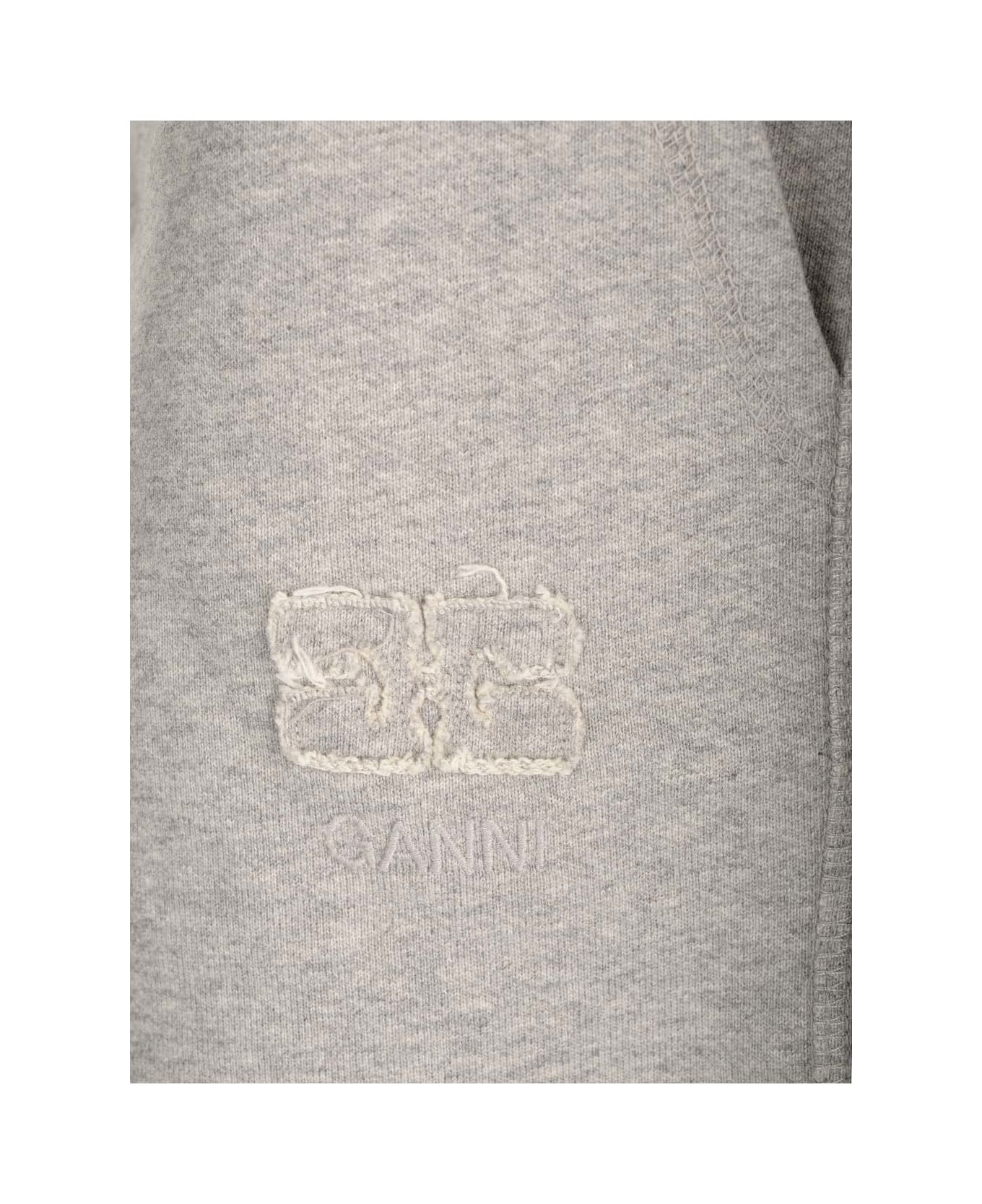 Ganni Grey Shorts With Drawstring - GREY