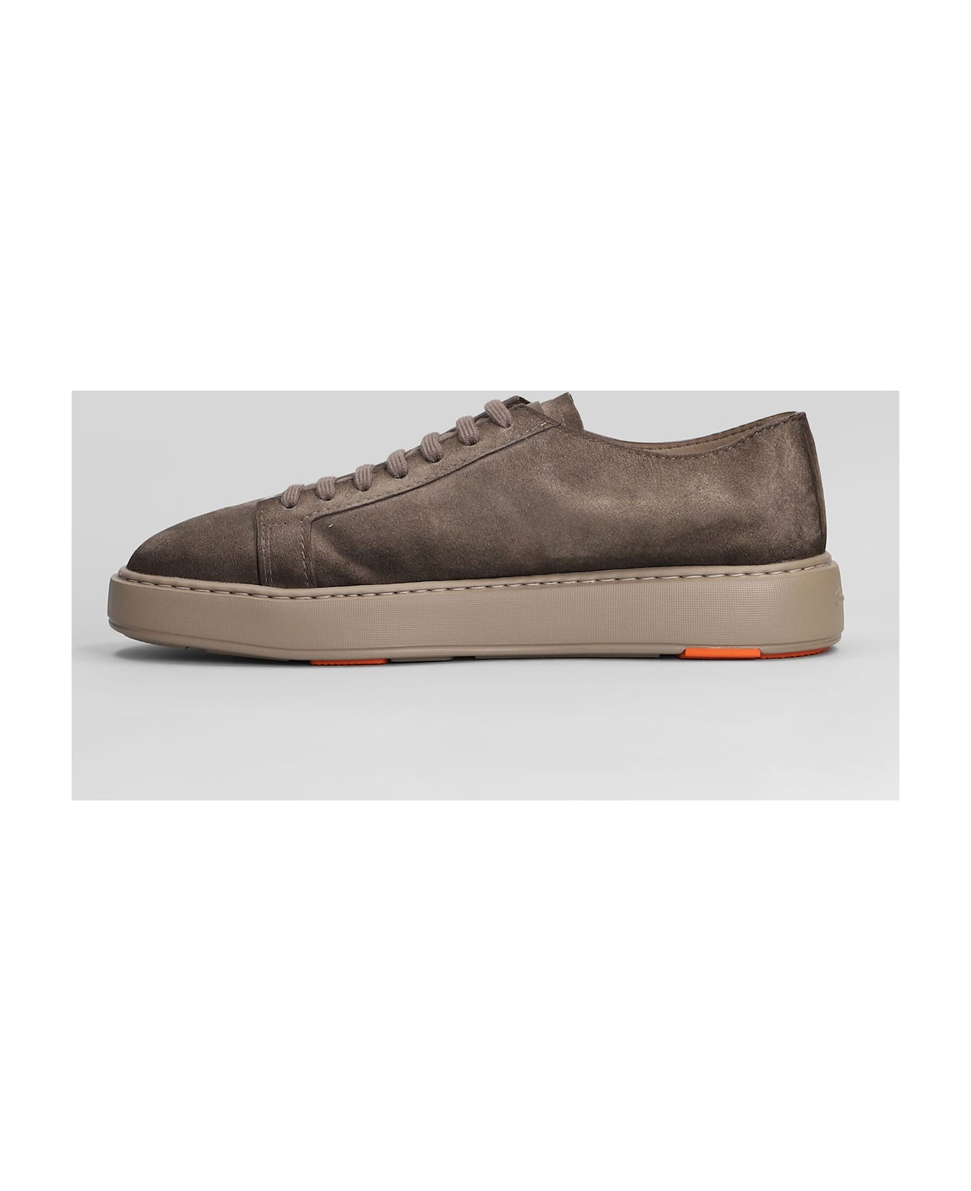 Santoni Godfrey Sneakers In Brown Suede - brown
