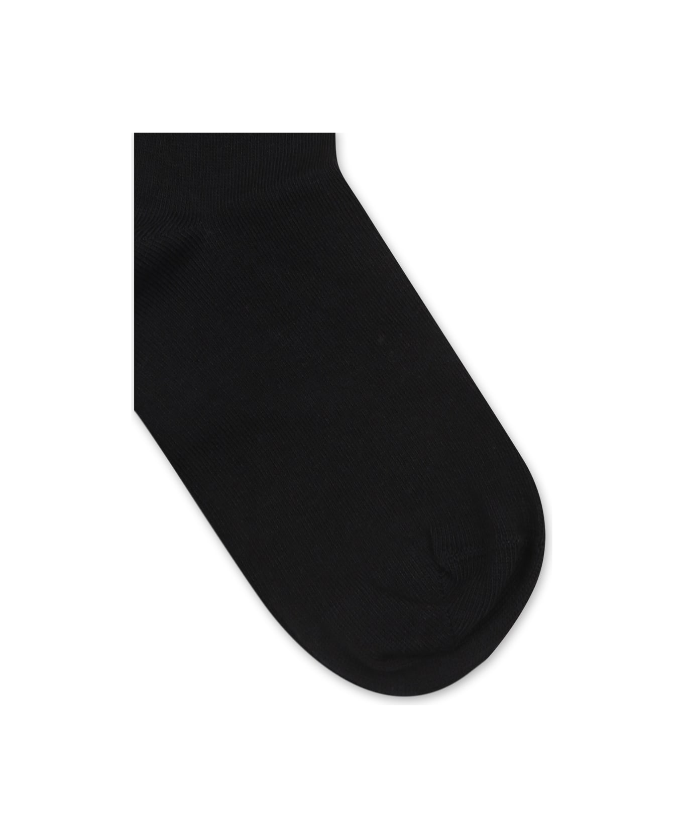 Palm Angels Black Socks For Kids With Logo - Black
