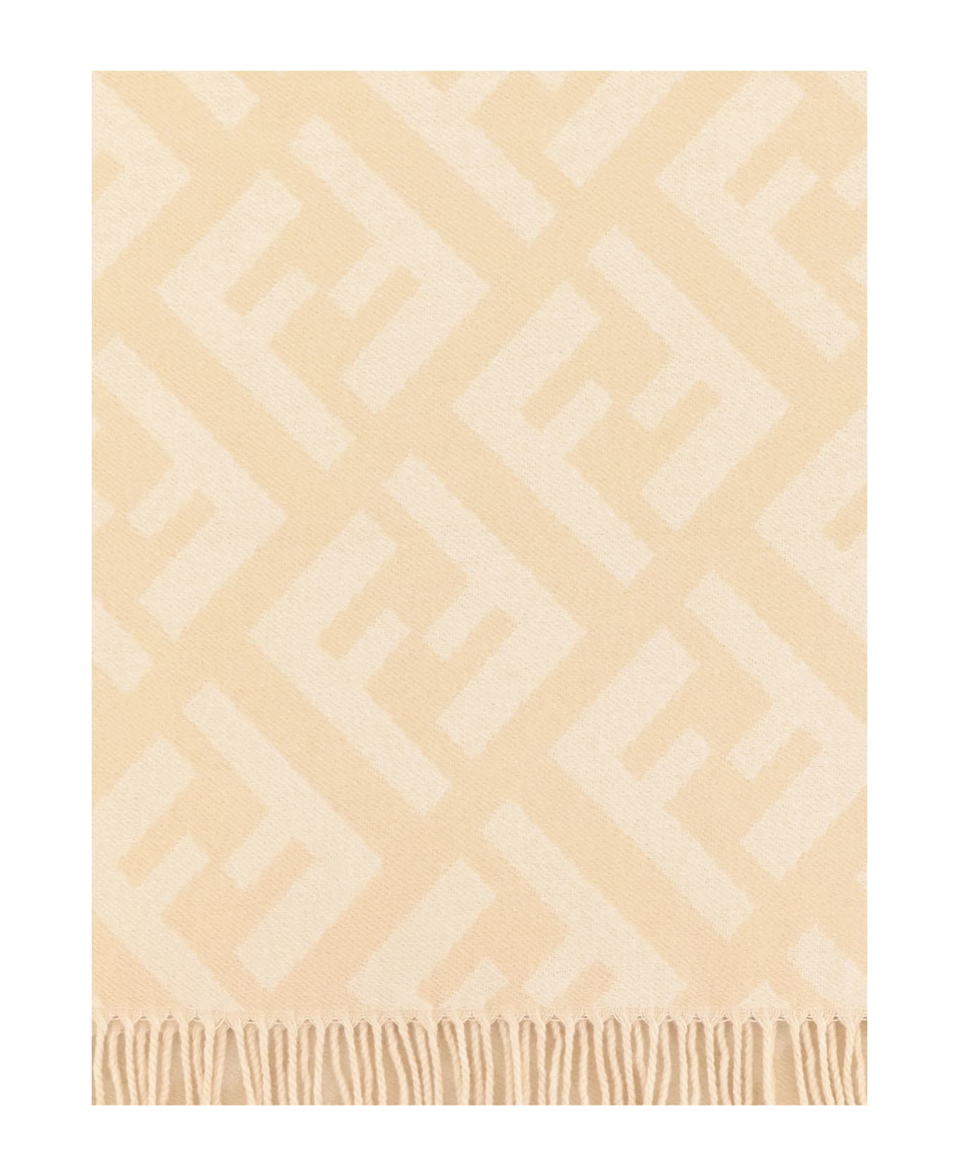 Fendi Cashmere Scarf With Ff Motif - Pink