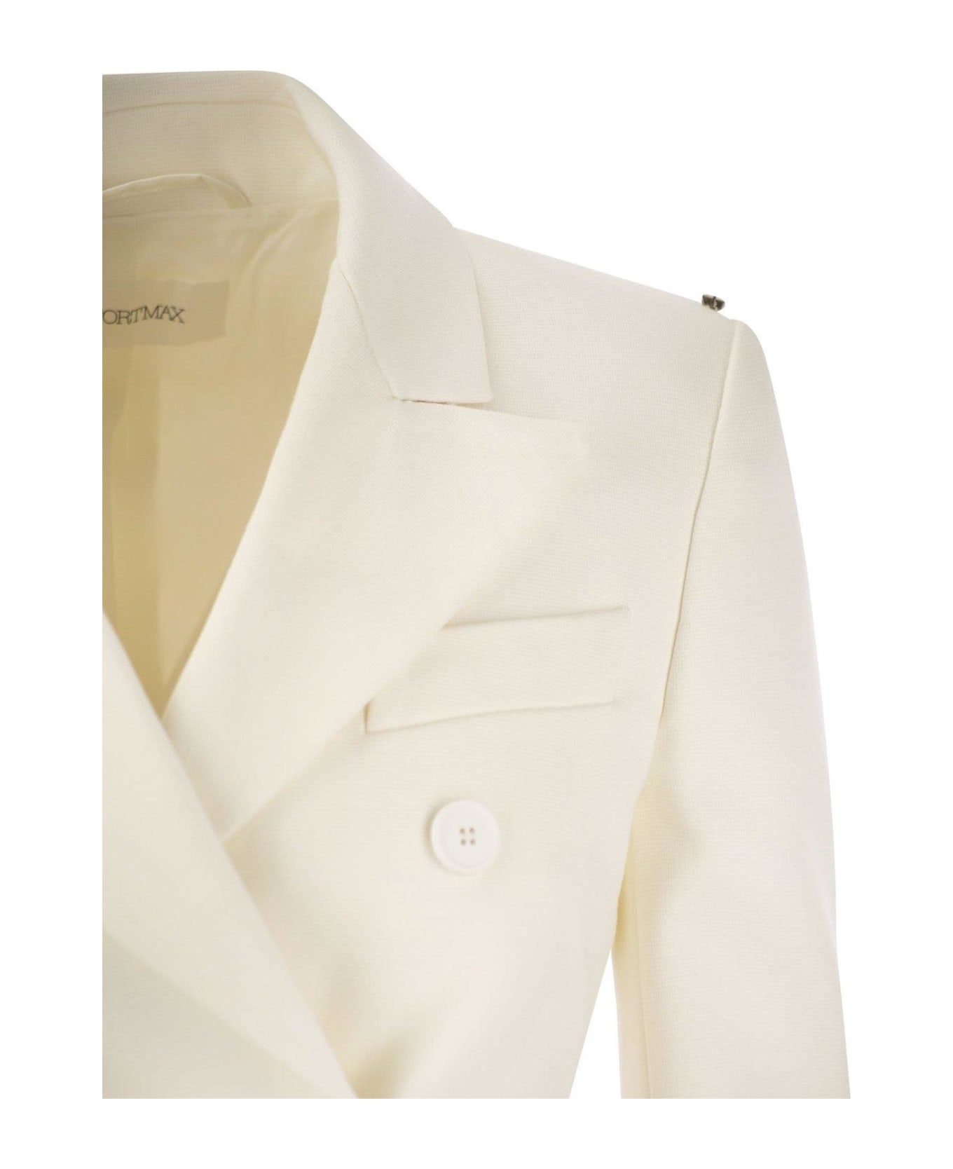 SportMax Double-breasted Long-sleeved Jacket - Gesso
