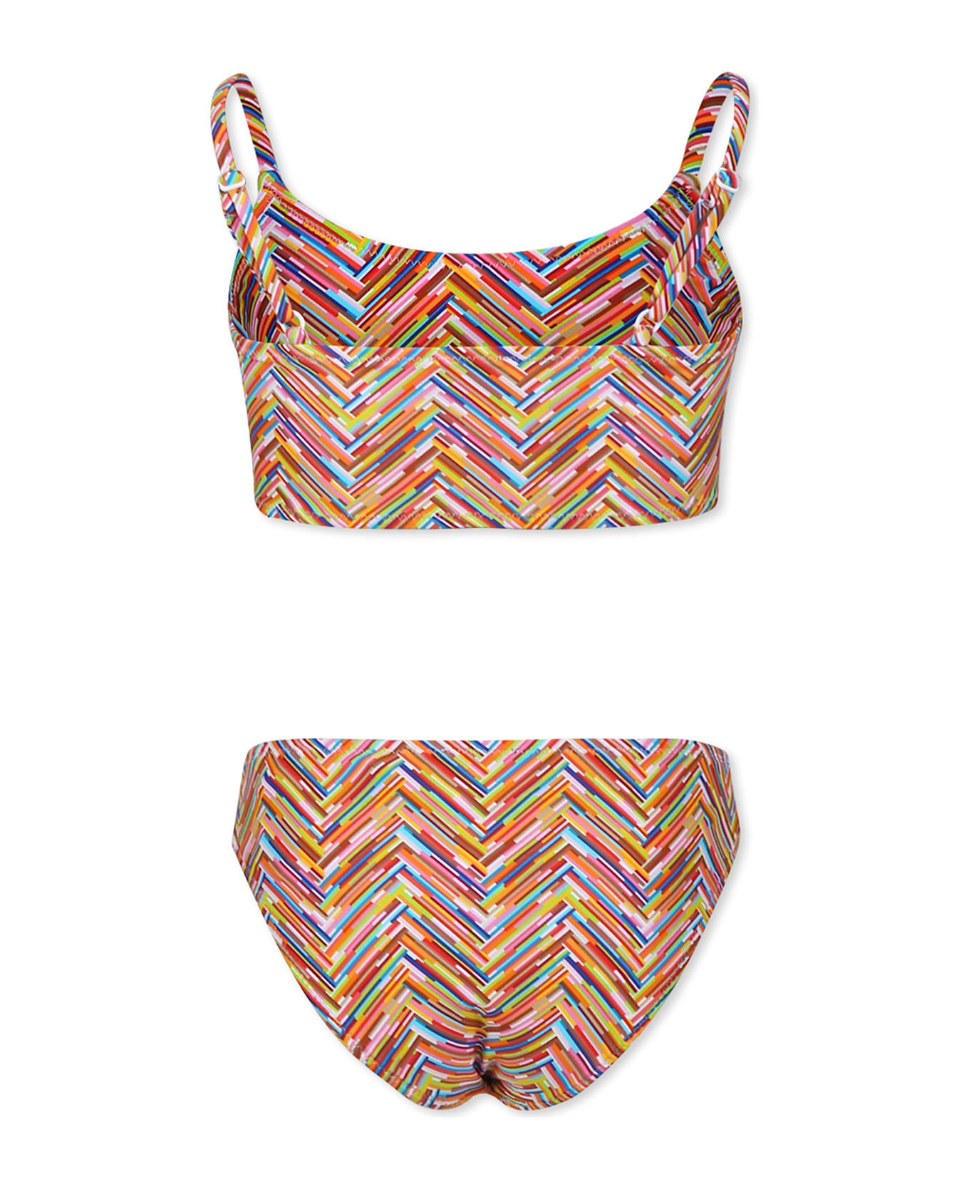 Missoni Multicolor Bikini For Girl With Motif Chevron - Multicolor