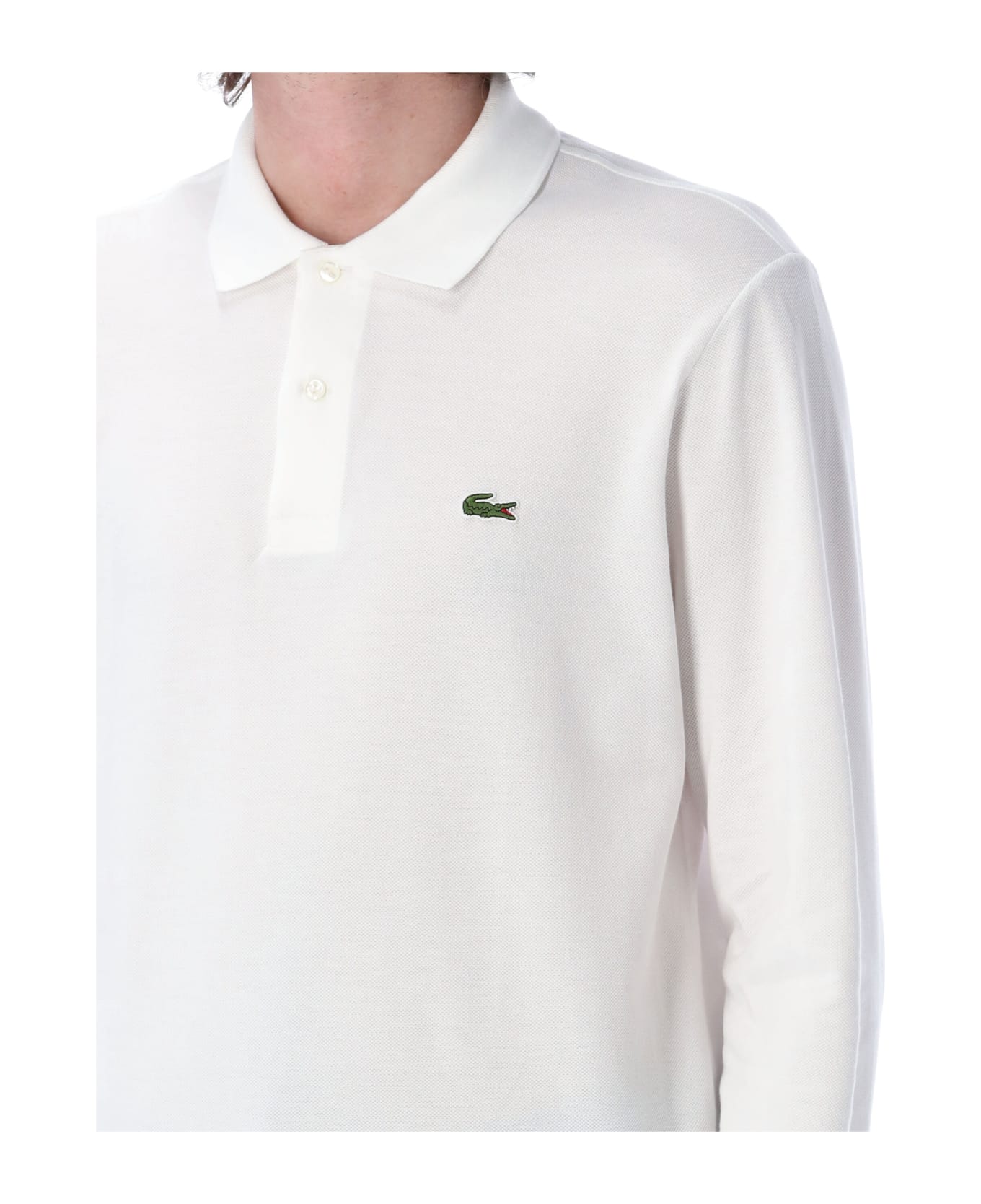 Lacoste Classic Fit L/s Polo Shirt - WHITE ポロシャツ