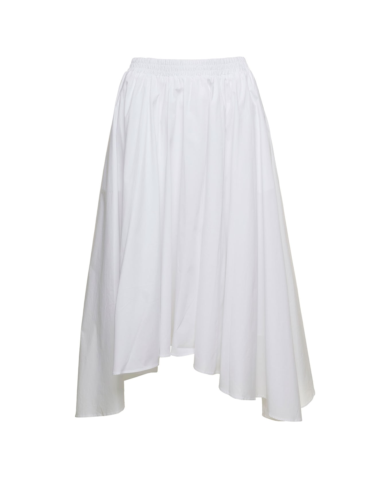 Michael Kors Collection Cotton Poplin Pull On Skt - White スカート