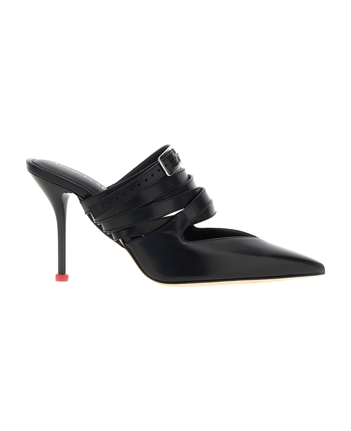 Alexander McQueen Strap Mules - Black